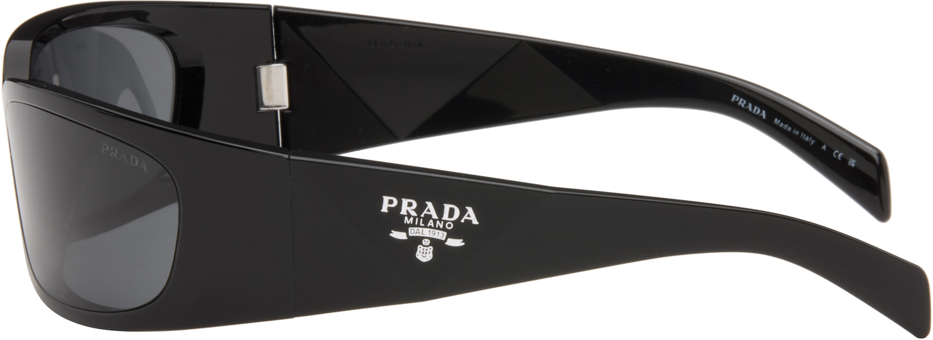 Prada Eyewear: Black 'Prada Symbole' Sunglasses | SSENSE