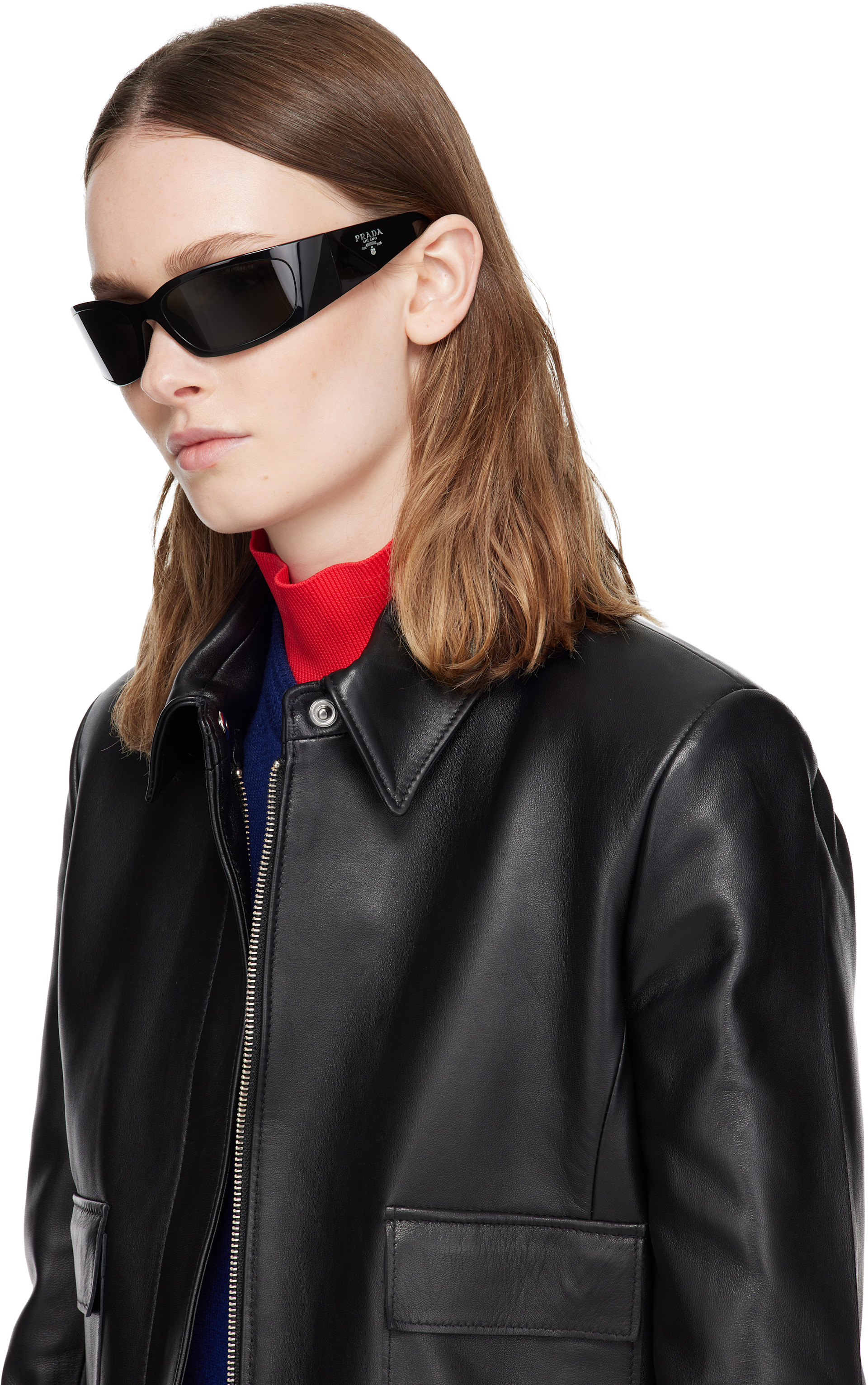Prada Eyewear: Black 'Prada Symbole' Sunglasses | SSENSE