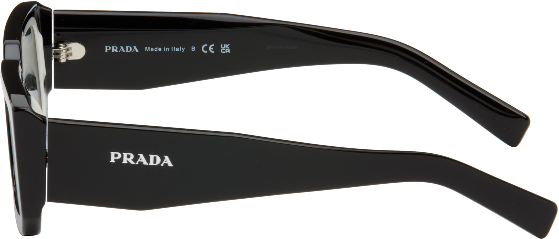 Prada Eyewear - ブラック Acetate Chunky スクエアサングラス