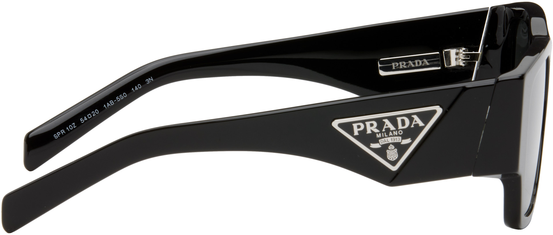 Prada Eyewear - 블랙 트라이앵글 로고 선글라스
