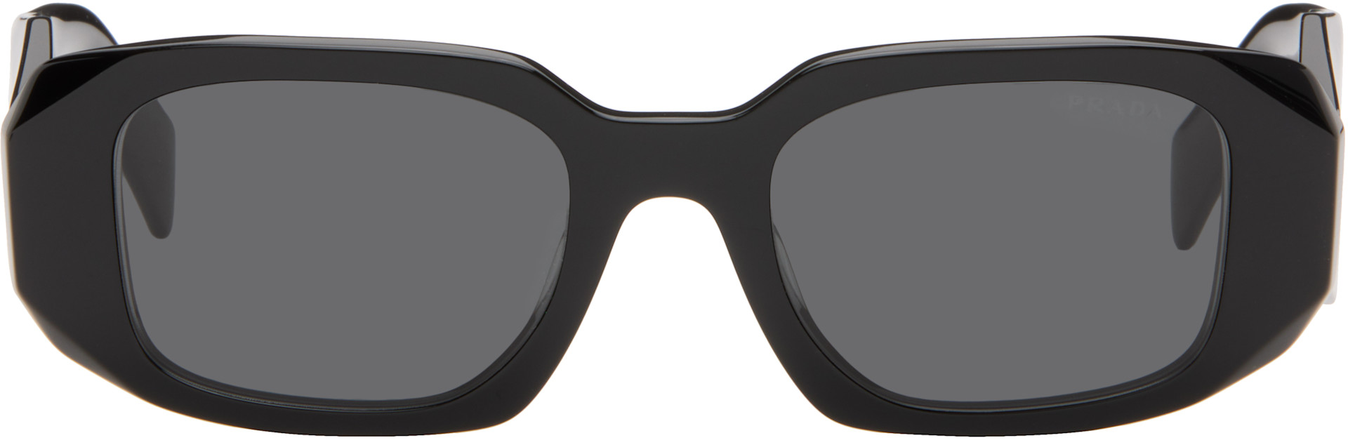 Prada Eyewear: Black 'Prada Symbole' Sunglasses | SSENSE