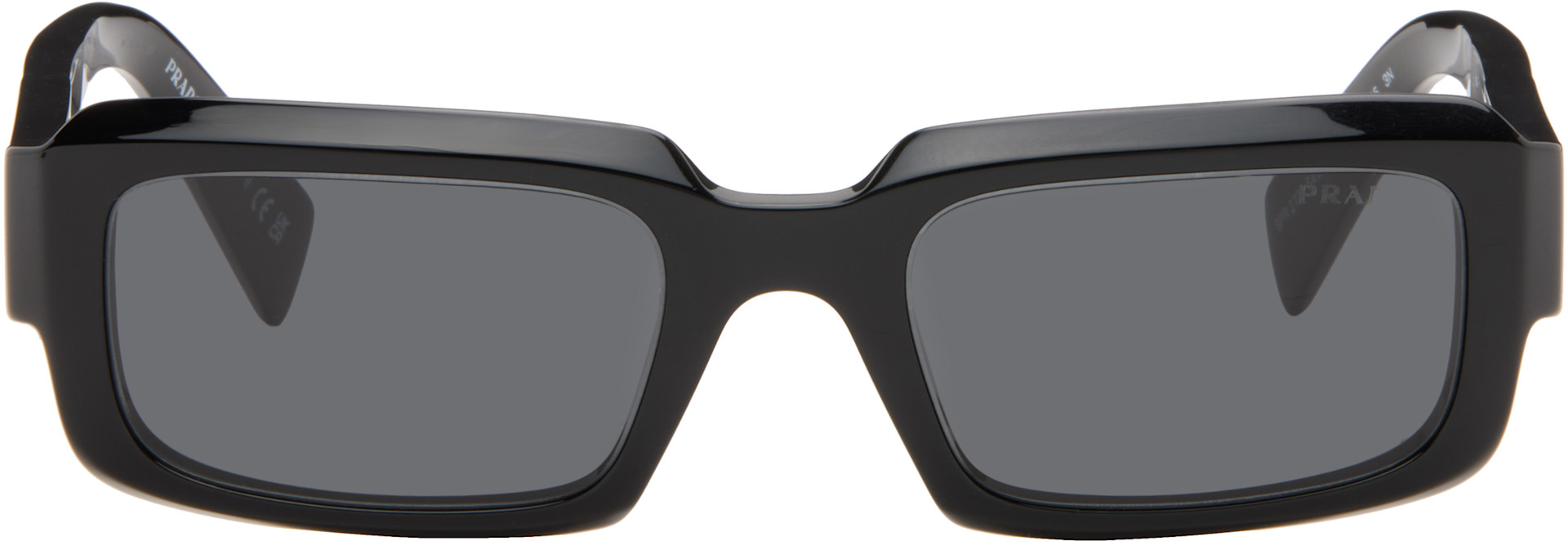 Prada Eyewear: ブラック 'Prada Symbole' サングラス | SSENSE 日本