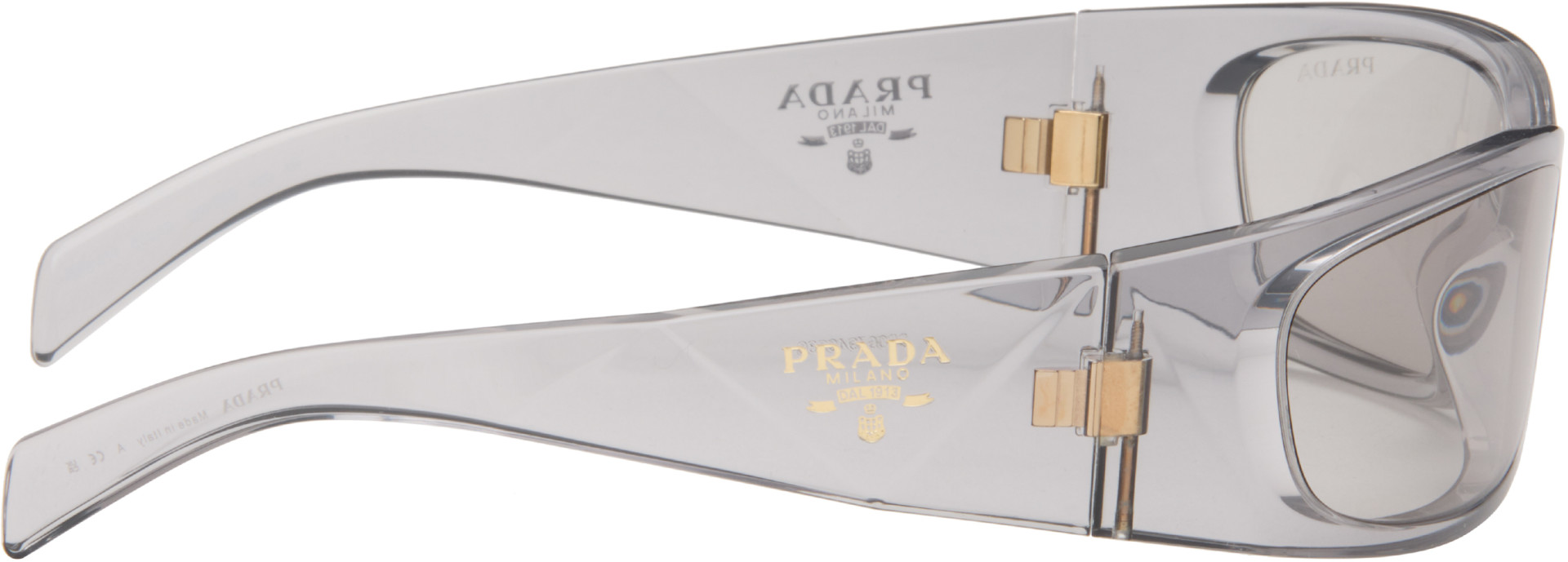 Prada Eyewear - Gray 'Prada Symbole' Sunglasses