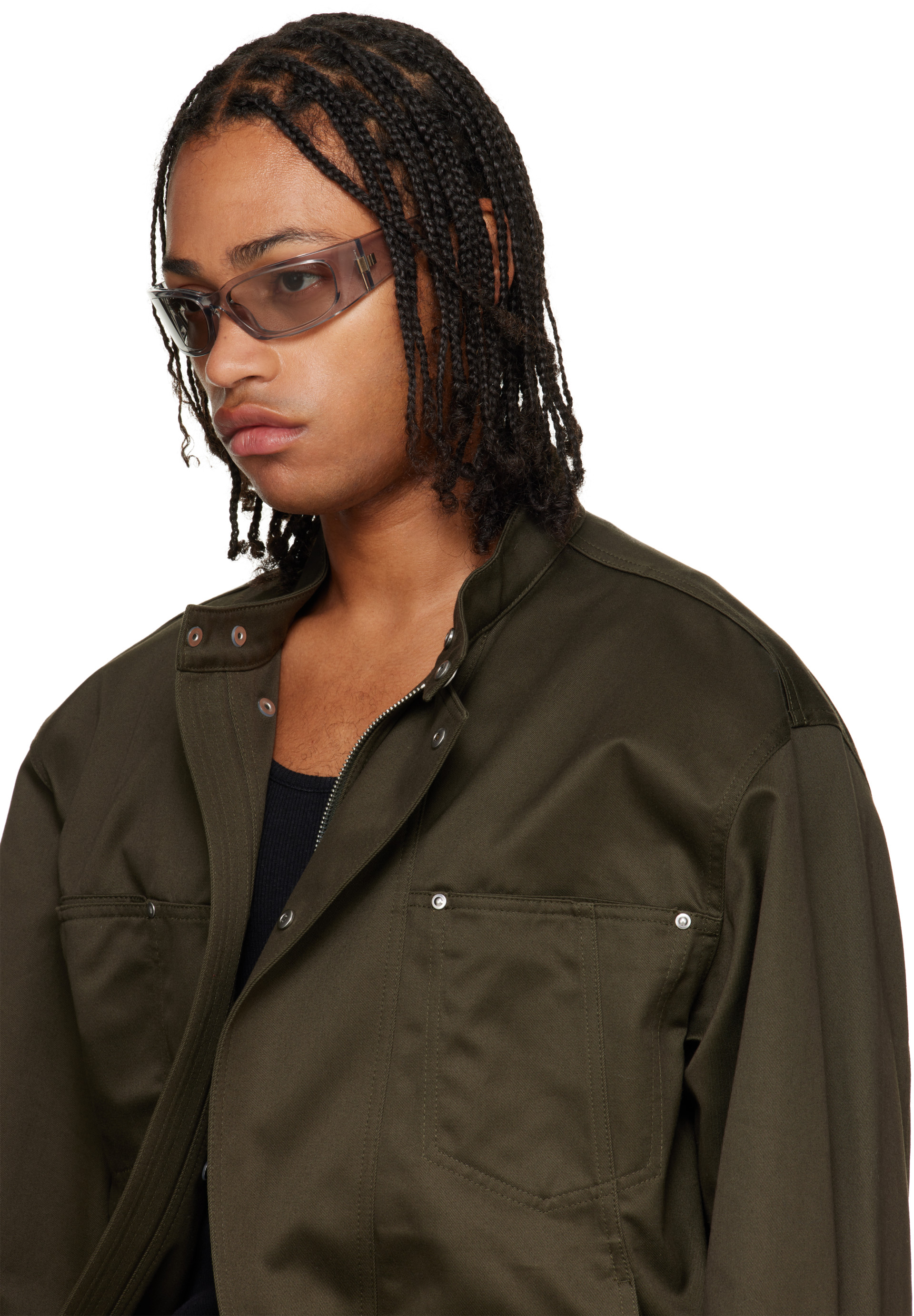 Prada Eyewear - Gray 'Prada Symbole' Sunglasses