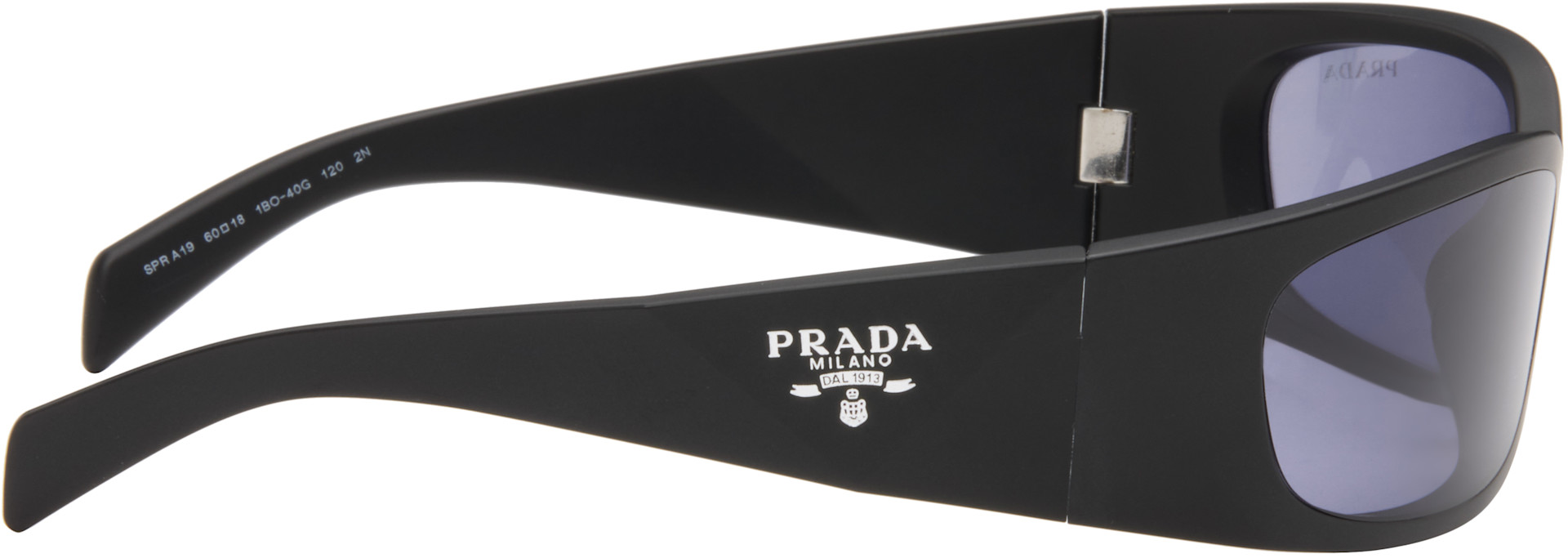 PRADA サングラス ブラック ロゴ PRADA sunglasses Prada Eyewear: Black 'Prada Symbole' Sunglasses | SSENSE