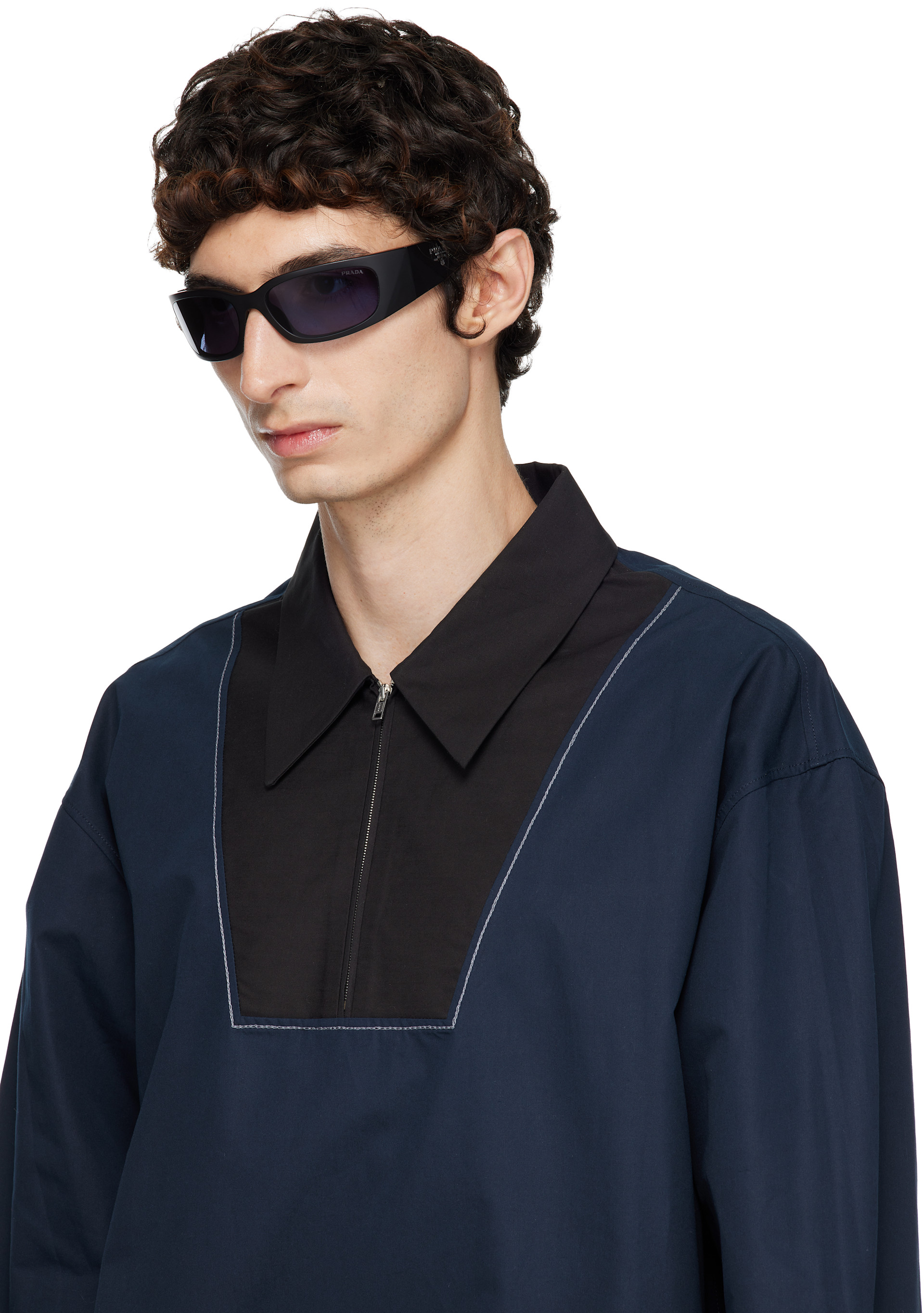 Prada Eyewear: Black 'Prada Symbole' Sunglasses | SSENSE