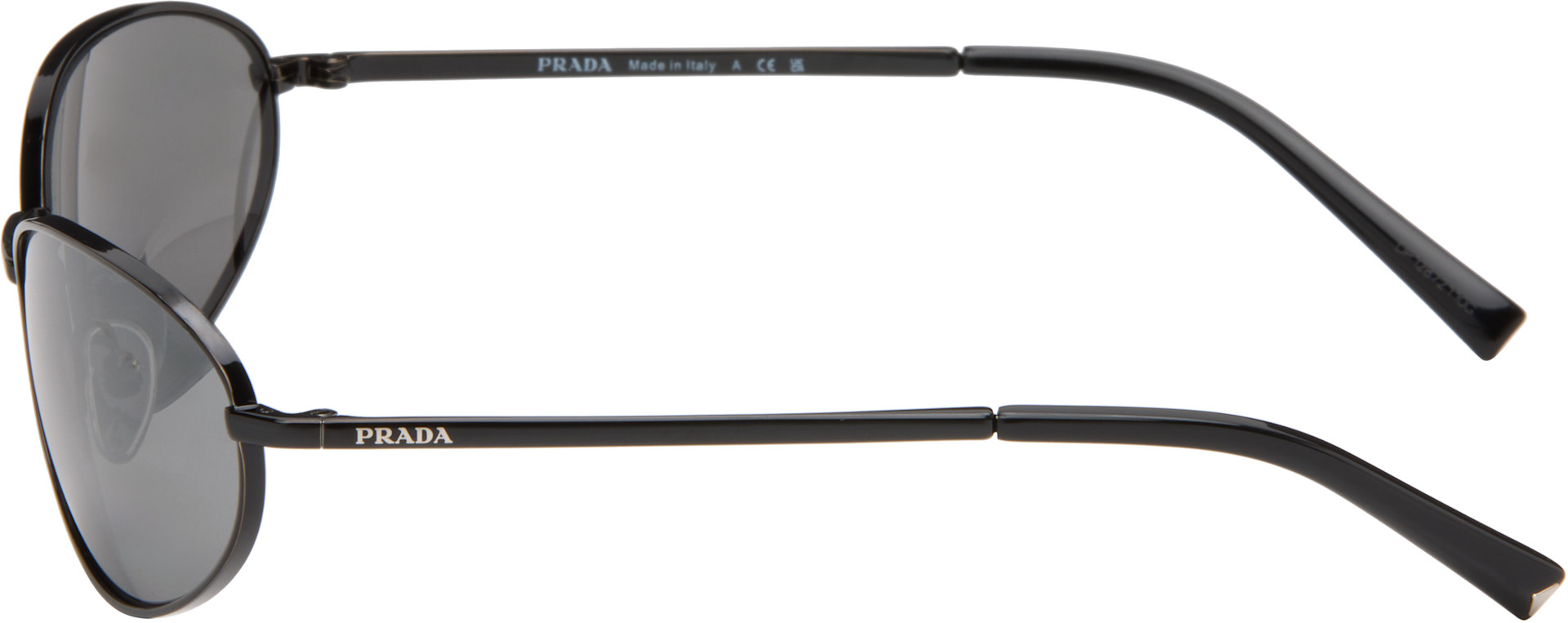 Prada Eyewear - Black Logo Sunglasses