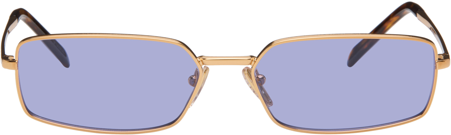 Prada Eyewear - Gold Rectangular Sunglasses