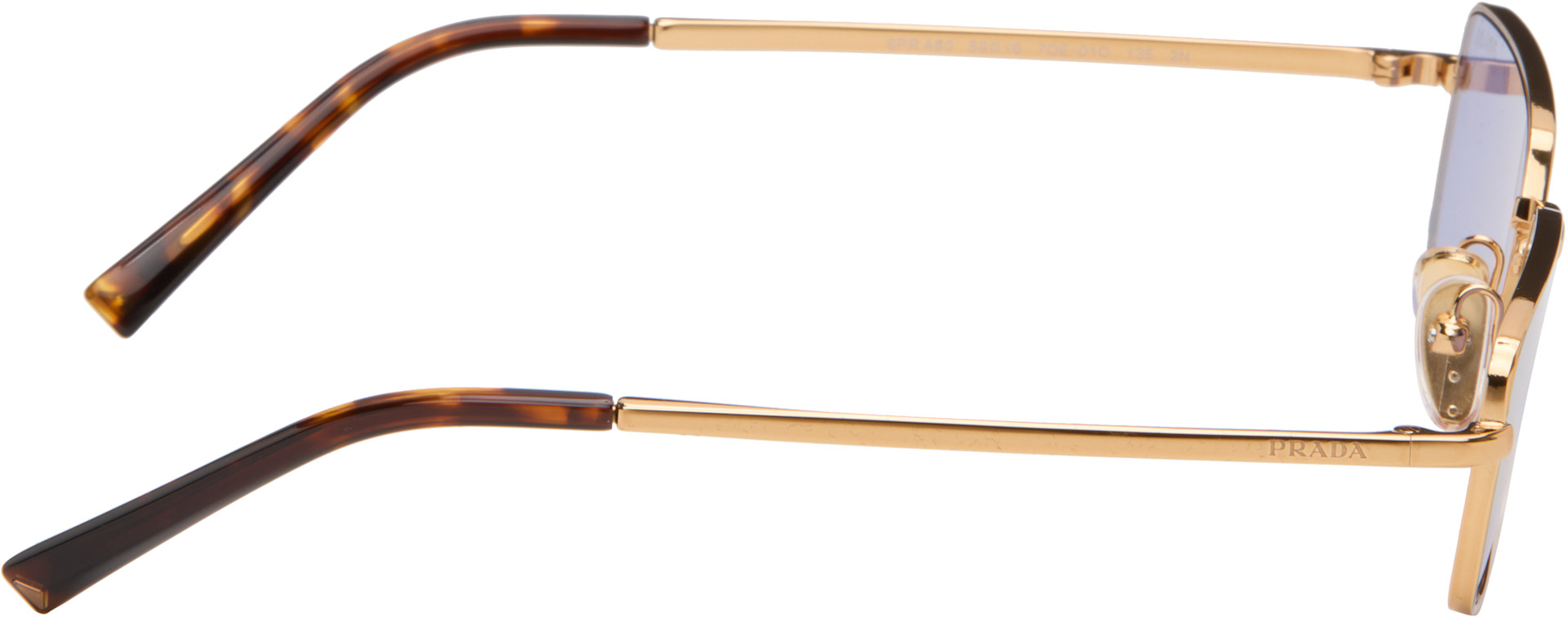 Prada Eyewear - Gold Rectangular Sunglasses