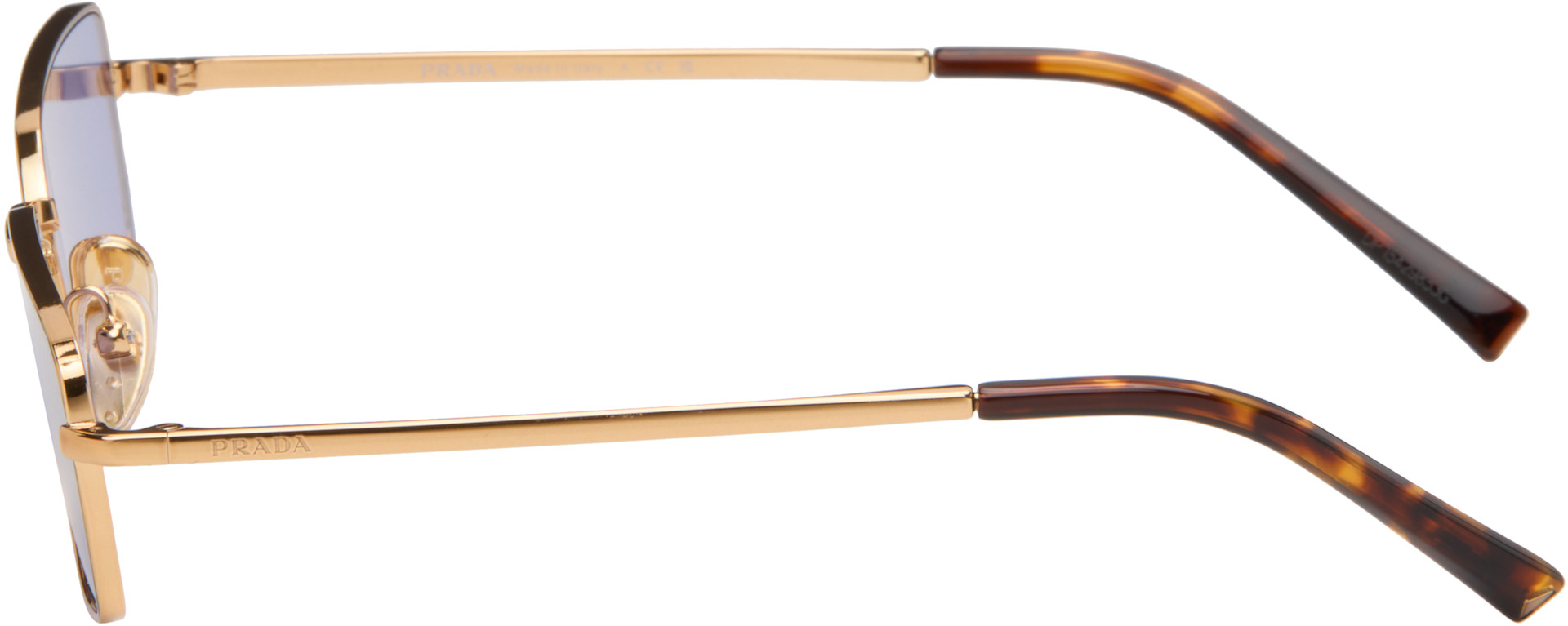 Prada Eyewear - Gold Rectangular Sunglasses
