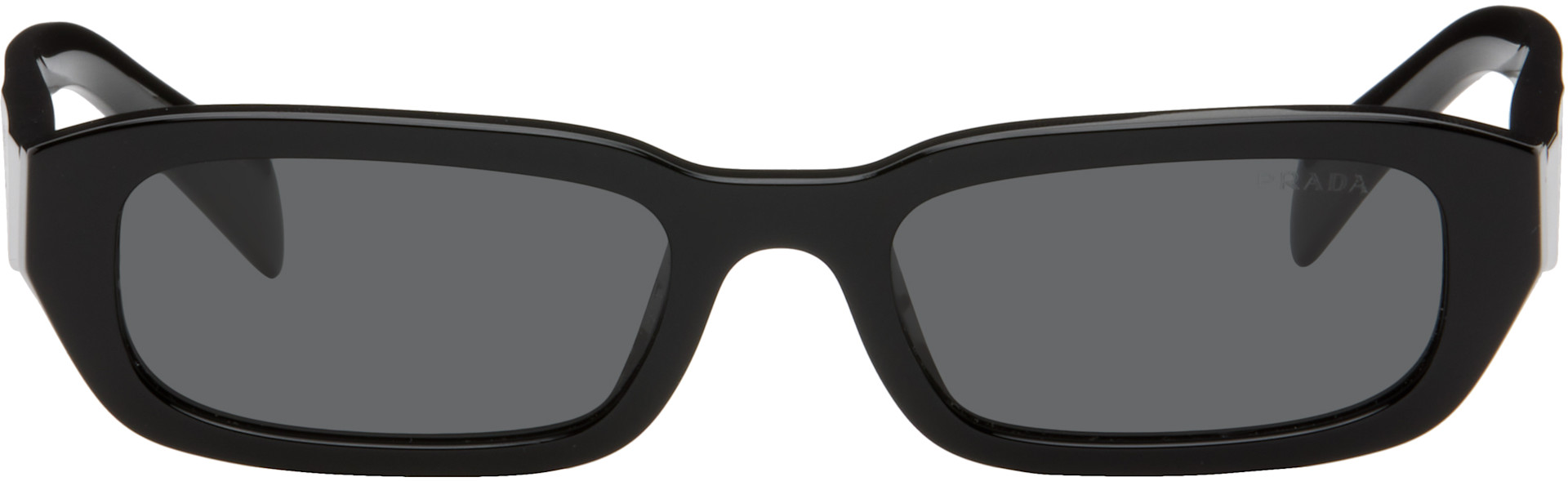 PRADA ブラック サングラス オクタゴナル Prada Eyewear: Black 'Prada Symbole' Sunglasses | SSENSE