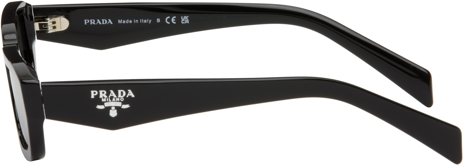 PRADA サングラス ブラック ロゴ PRADA sunglasses Prada Eyewear: Black 'Prada Symbole' Sunglasses | SSENSE