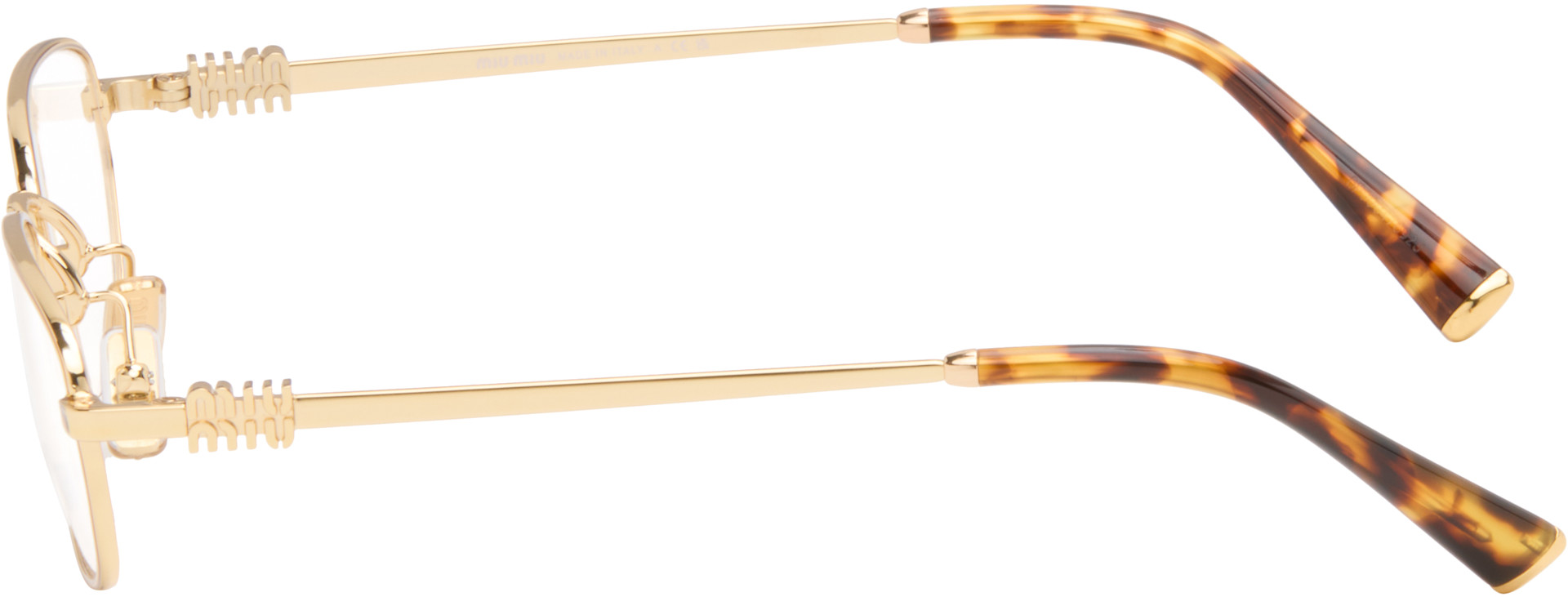 Miu Miu Eyewear - ゴールド スクエアメガネ