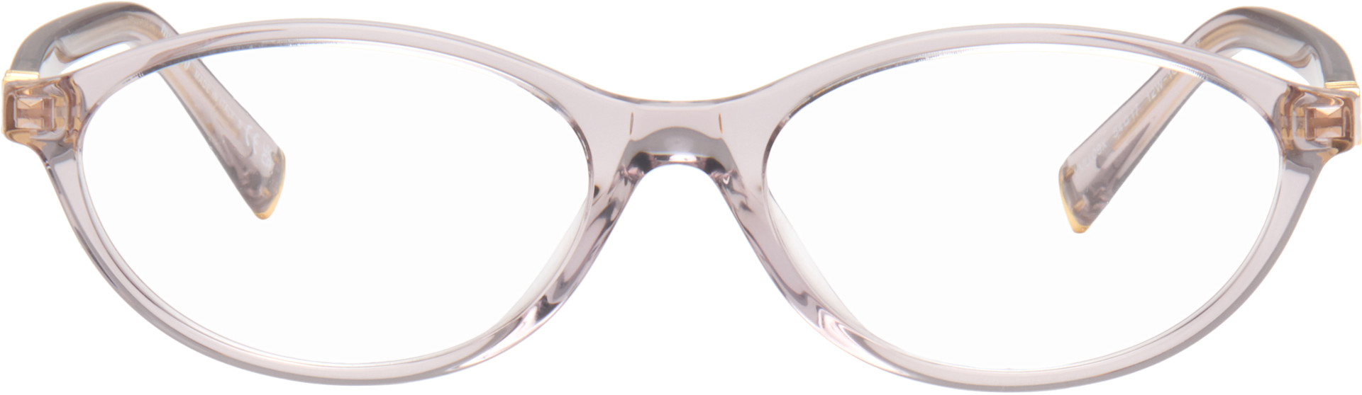 miumi♡ Miu Miu Eyewear: Pink Oval Glasses | SSENSE