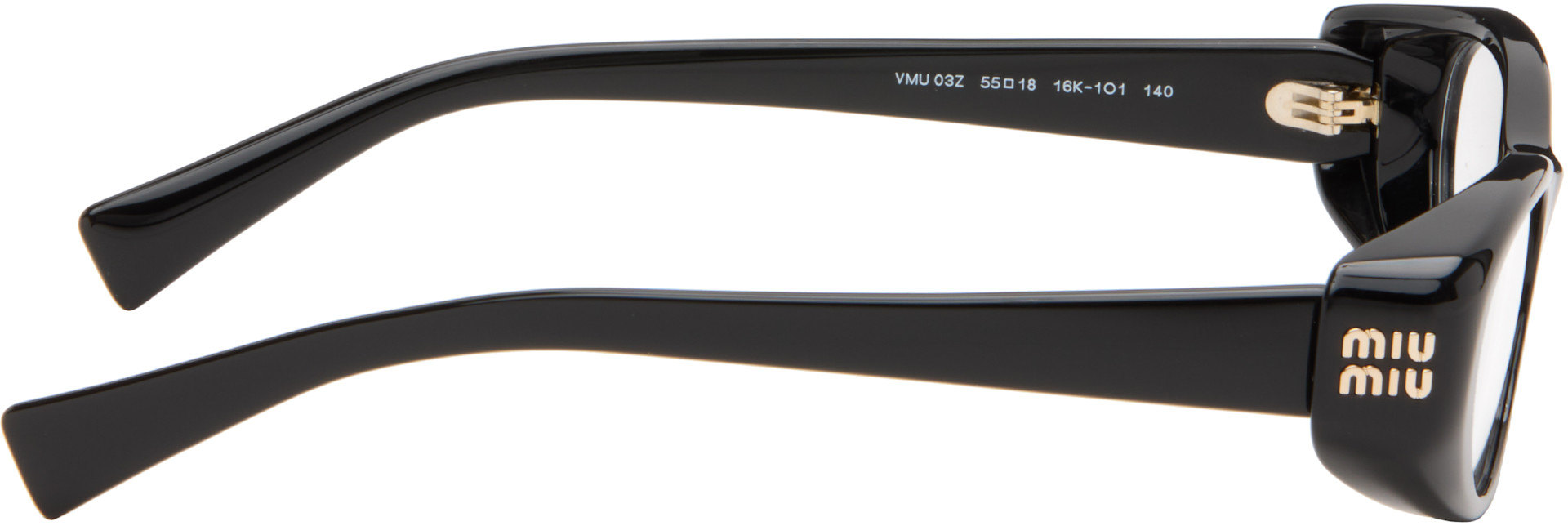 Miu Miu Eyewear: Black Oval Glasses | SSENSE