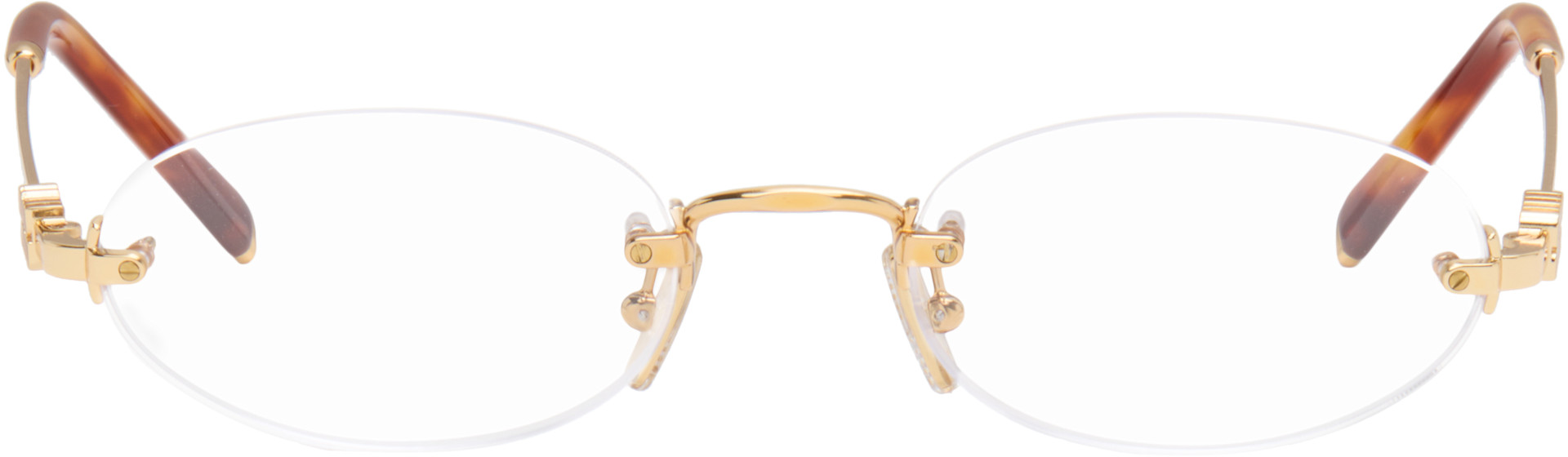 Miu Miu Eyewear - Lunettes percées dorées
