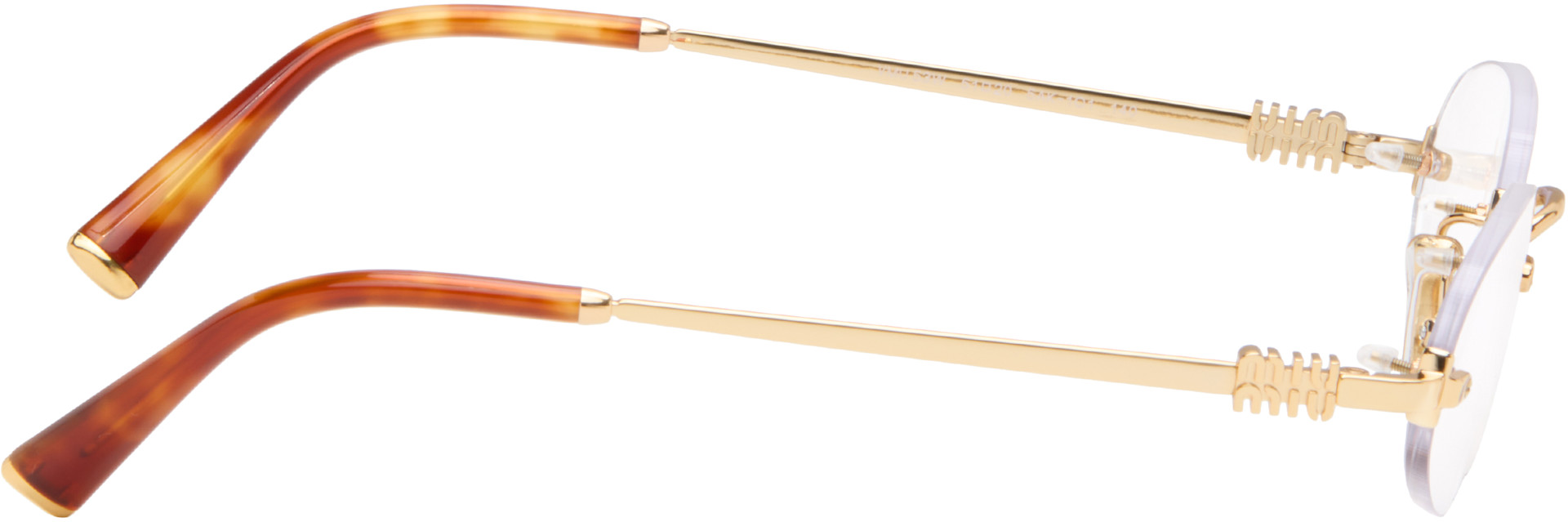 Miu Miu Eyewear - Lunettes percées dorées