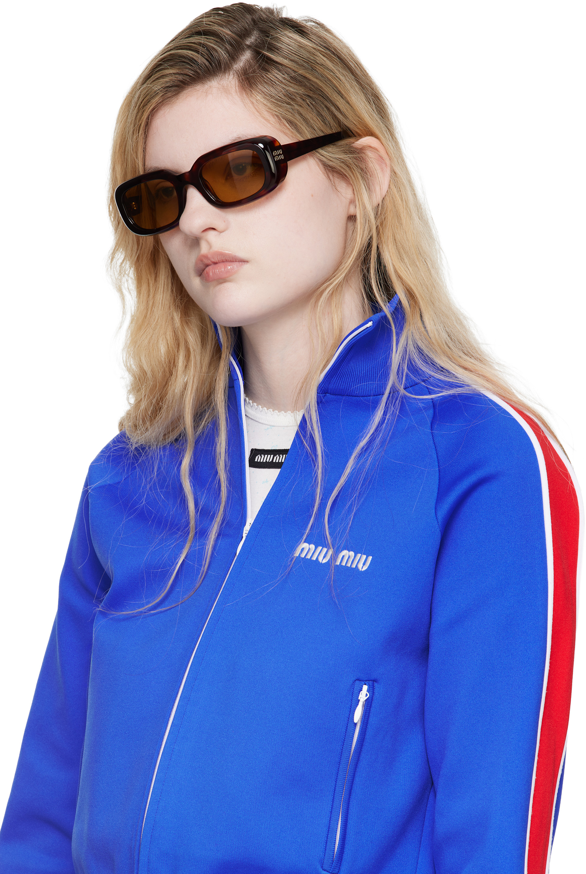 Miu Miu Eyewear - ブラウン スクエアサングラス
