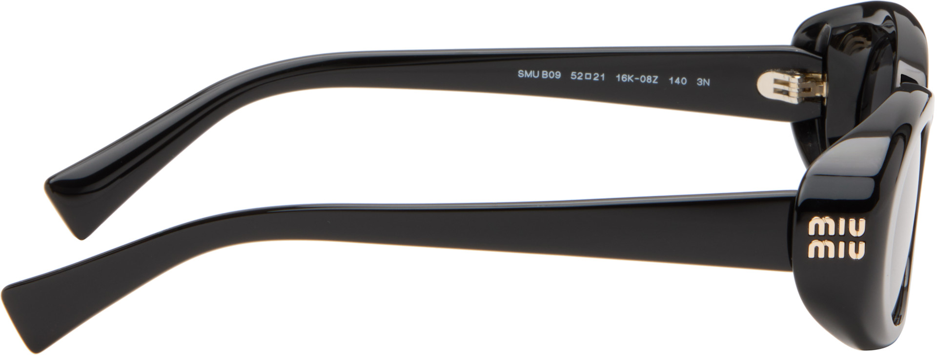 Miu Miu Eyewear: ブラック オーバルサングラス | SSENSE 日本