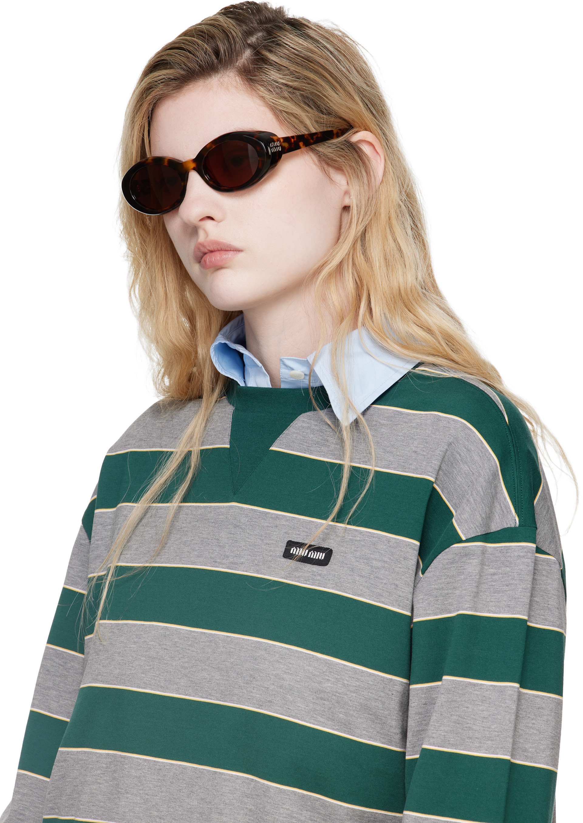 Miu Miu Eyewear: ブラウン 'Rêverie' サングラス | SSENSE 日本
