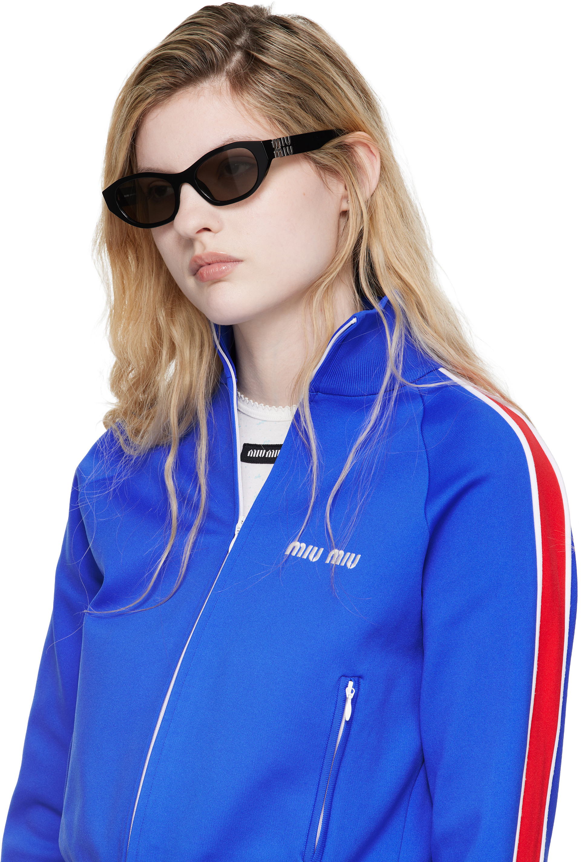 Miu Miu Eyewear - Black Rectangular Sunglasses