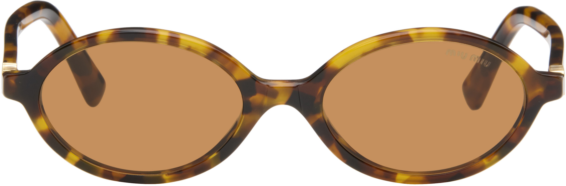 【極美品】miumiu Eyewear Regard Sunglasses Miu Miu Eyewear: Brown Miu Regard Sunglasses | SSENSE