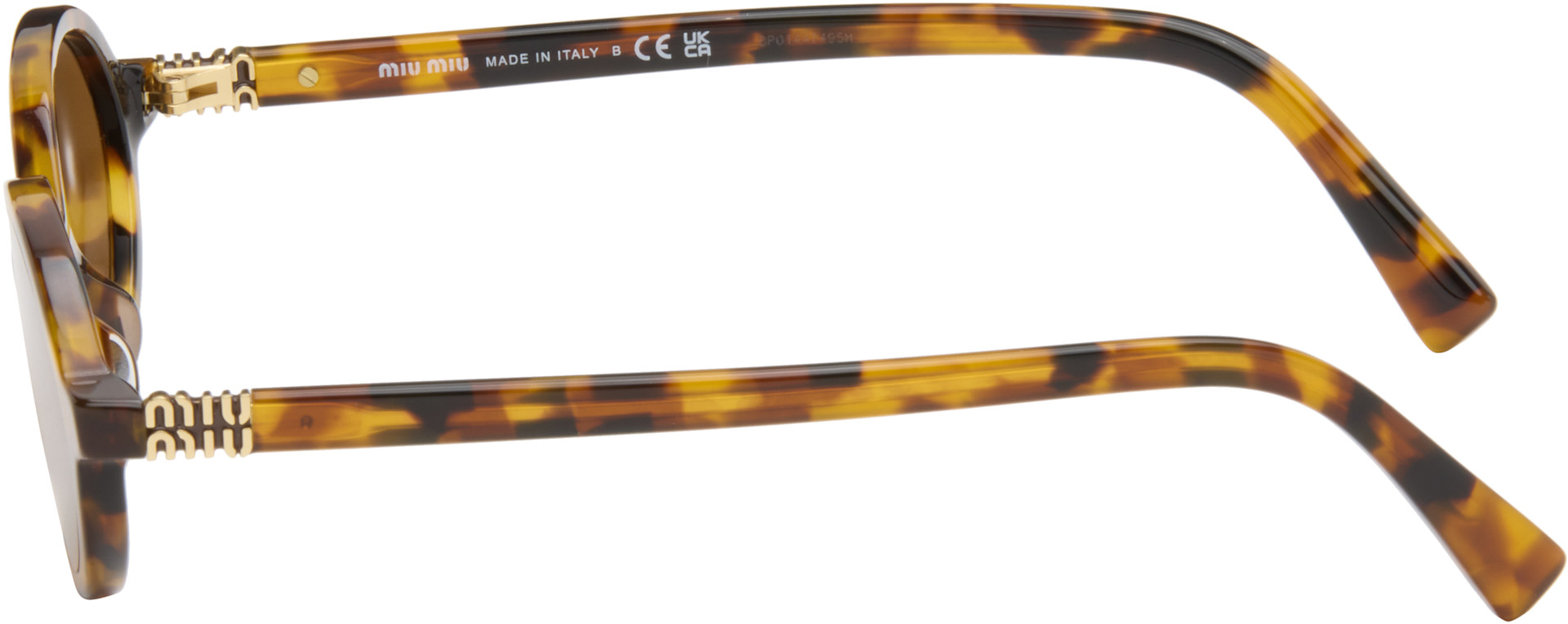 Miu Miu Eyewear: Brown Miu Regard Sunglasses | SSENSE