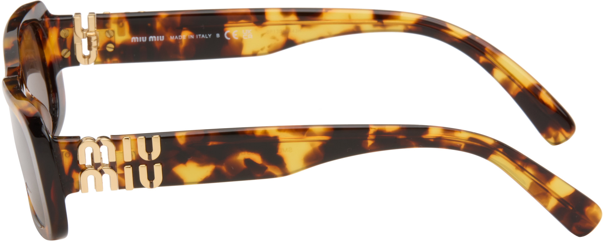 Miu Miu Eyewear - Brown Rectangular Sunglasses