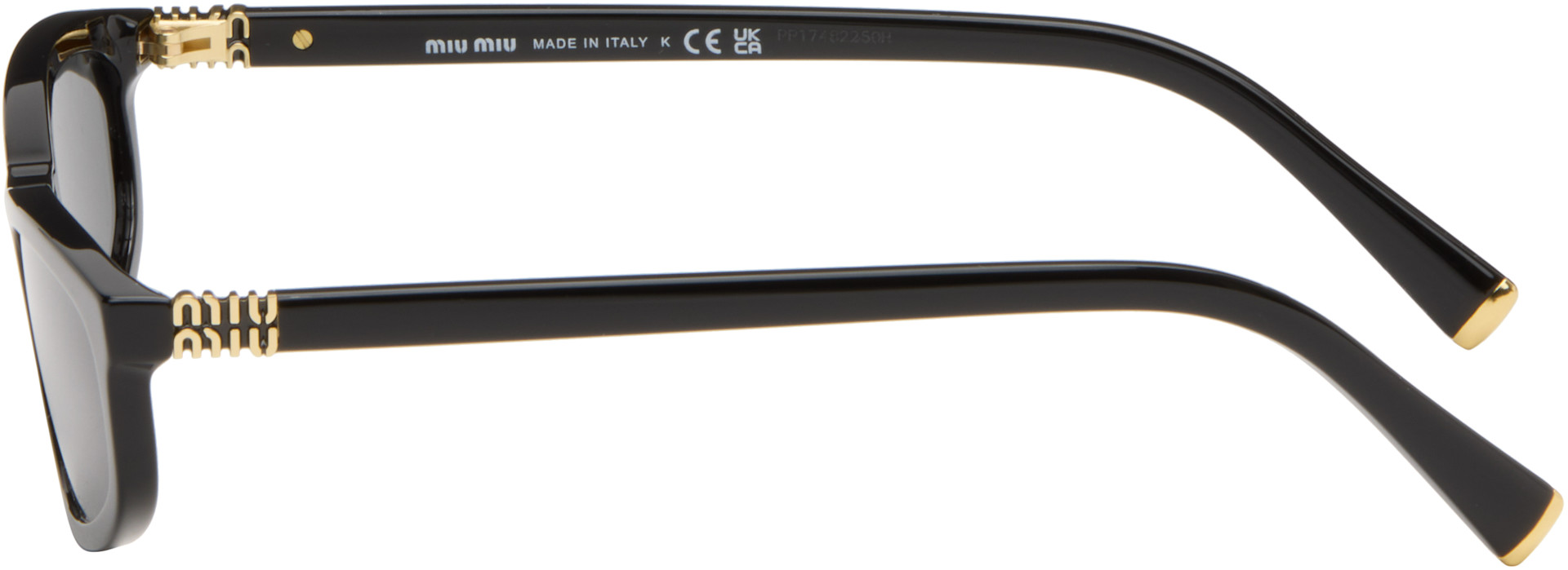 Miu Miu Eyewear: Black 'Miu Regard' Sunglasses | SSENSE