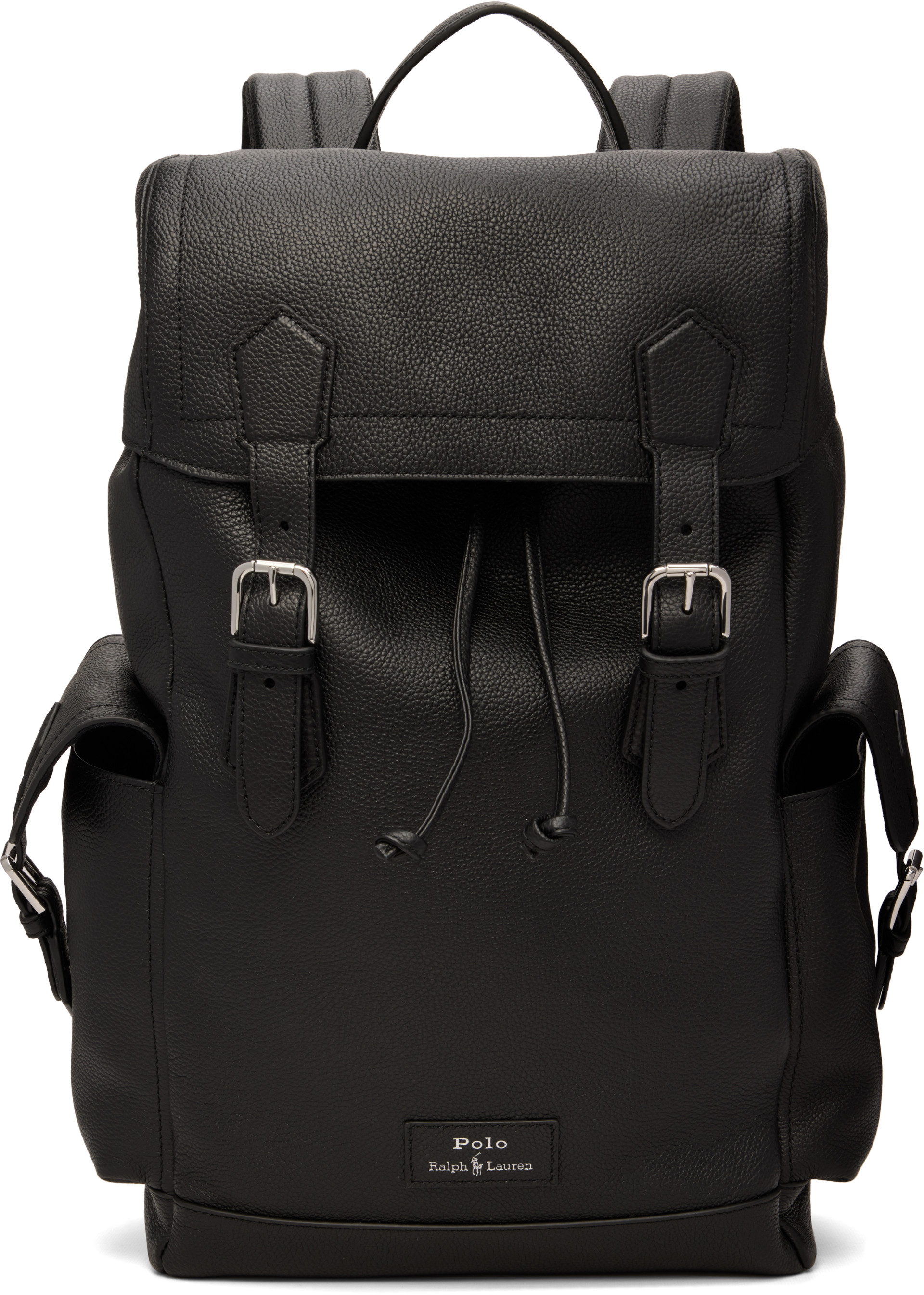 Polo Ralph Lauren - Black Pebbled Leather Backpack