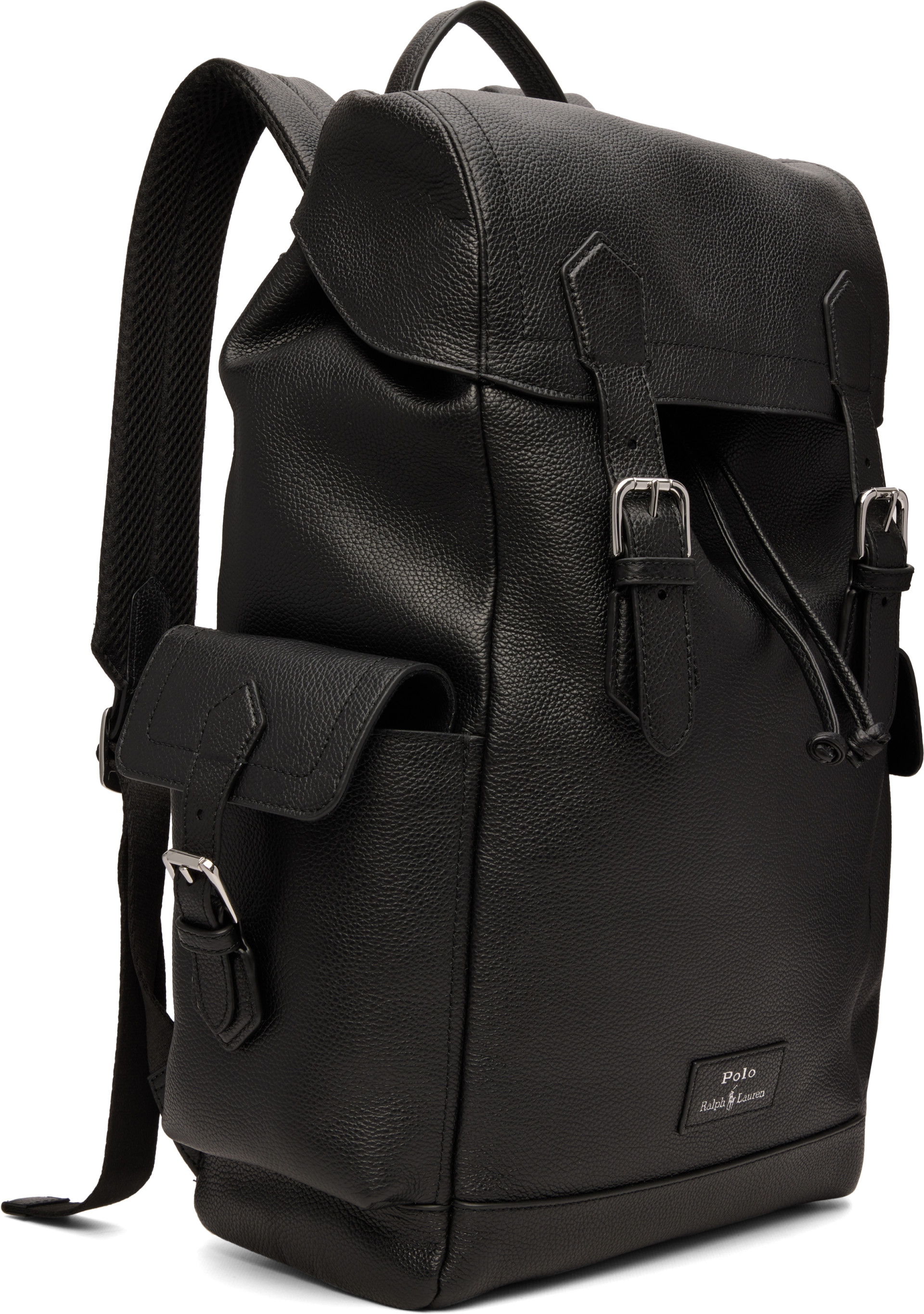 Polo Ralph Lauren - Black Pebbled Leather Backpack