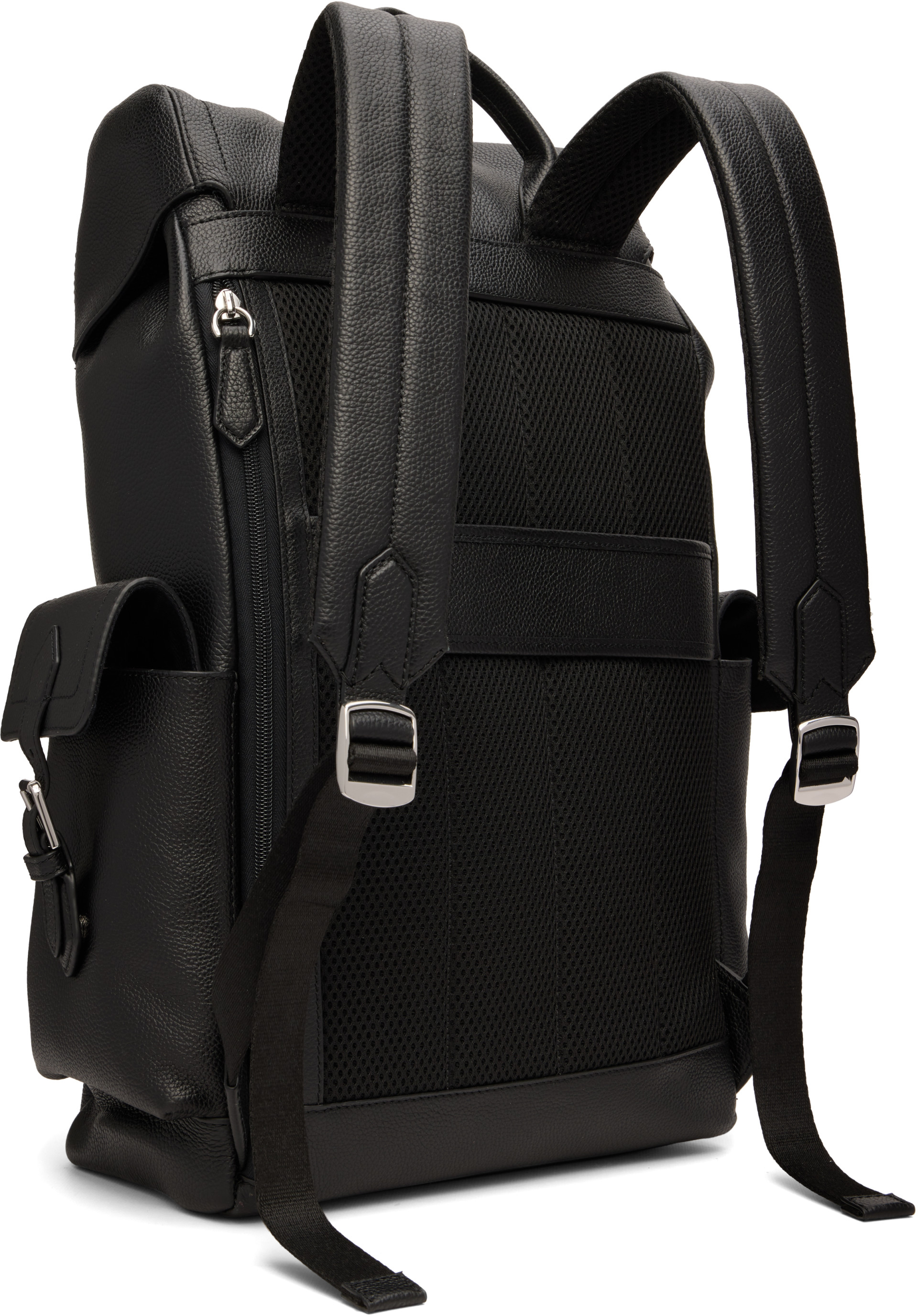 Polo Ralph Lauren - Black Pebbled Leather Backpack
