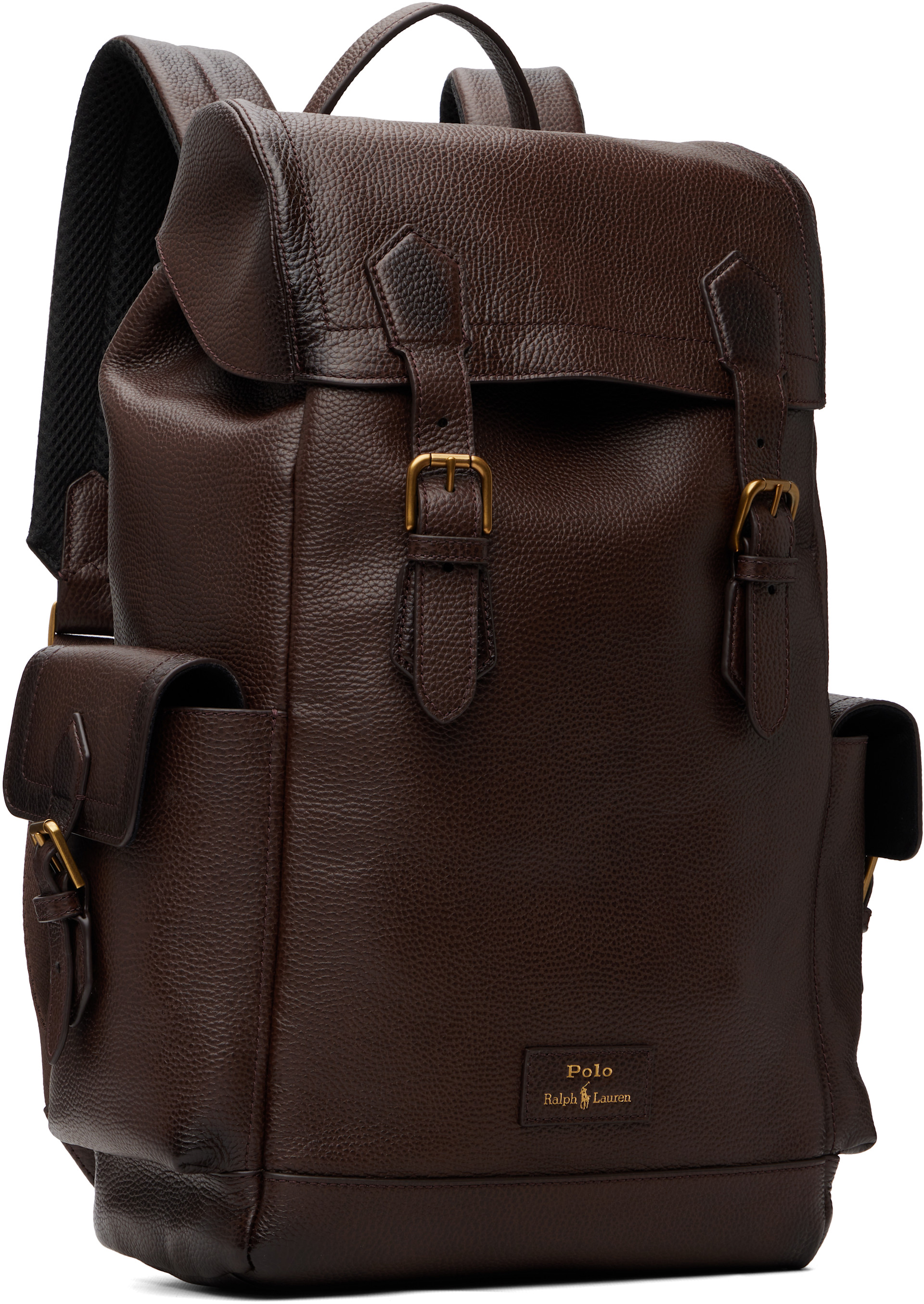 Polo Ralph Lauren - Brown Pebbled Leather Backpack