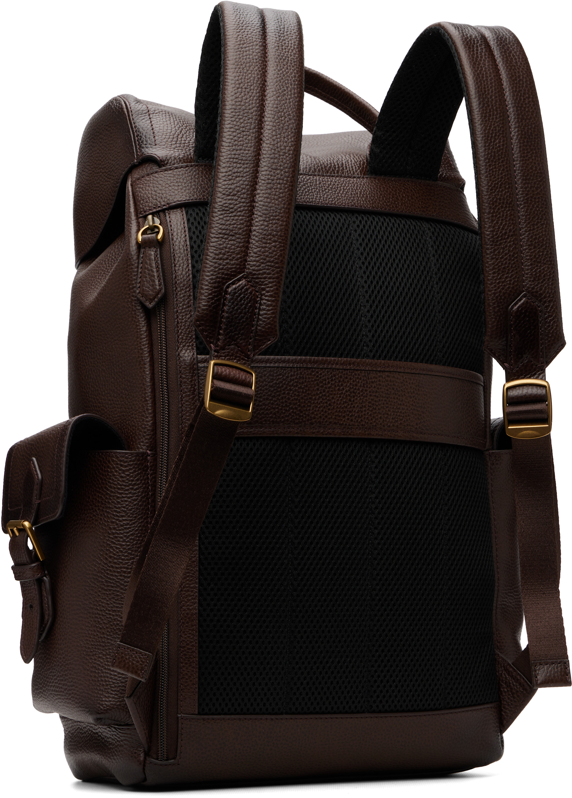 Polo Ralph Lauren - Brown Pebbled Leather Backpack