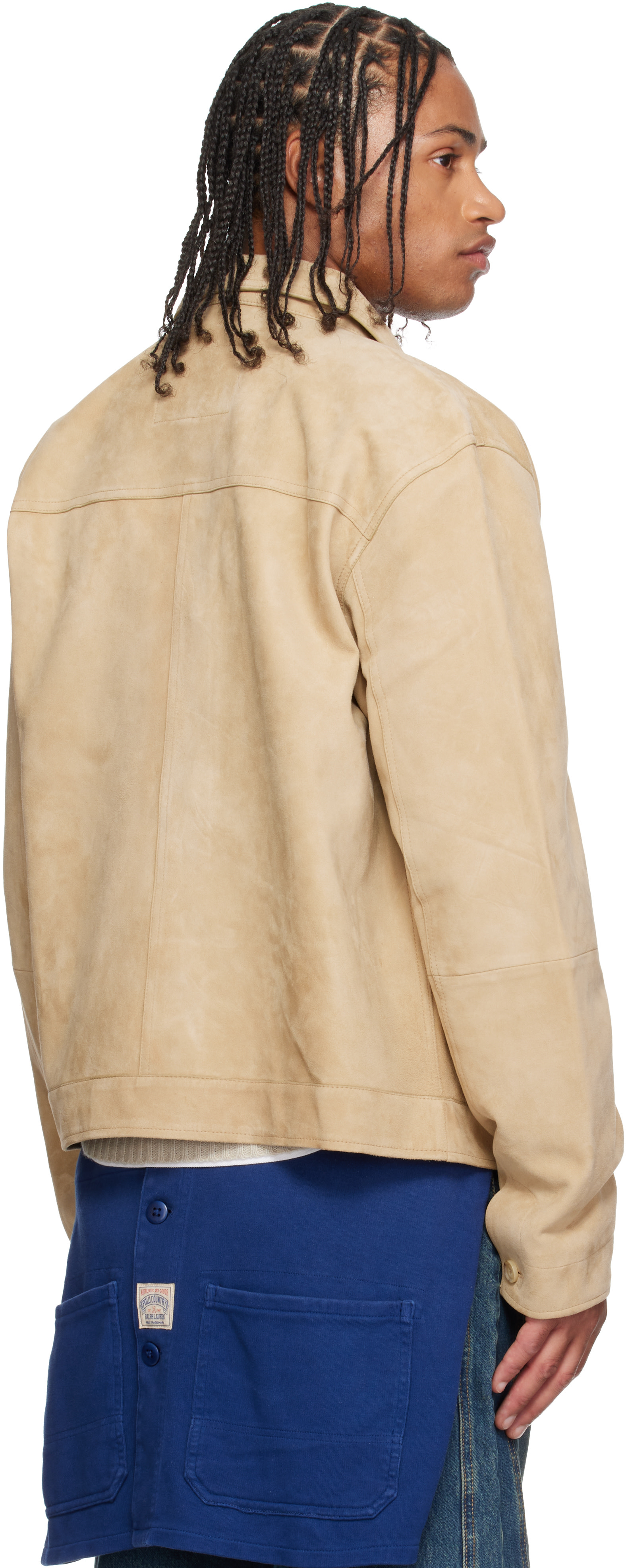 Polo Ralph Lauren: ベージュ 'The Ashdale' スエードジャケット