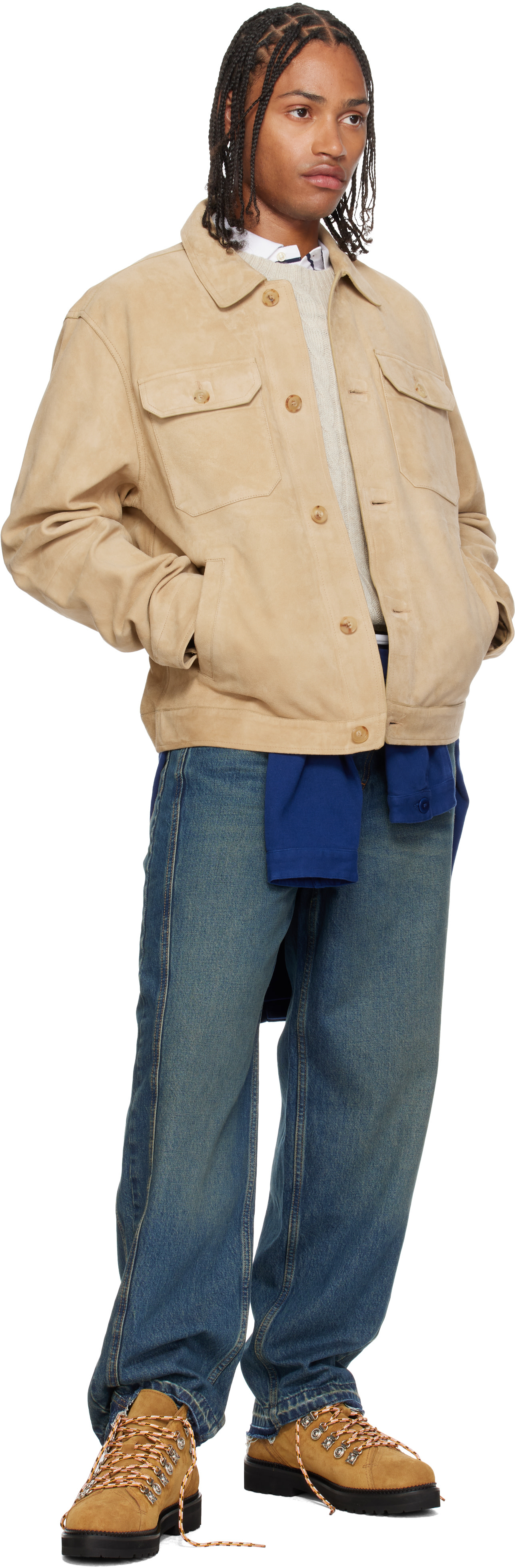 Polo Ralph Lauren: ベージュ 'The Ashdale' スエードジャケット