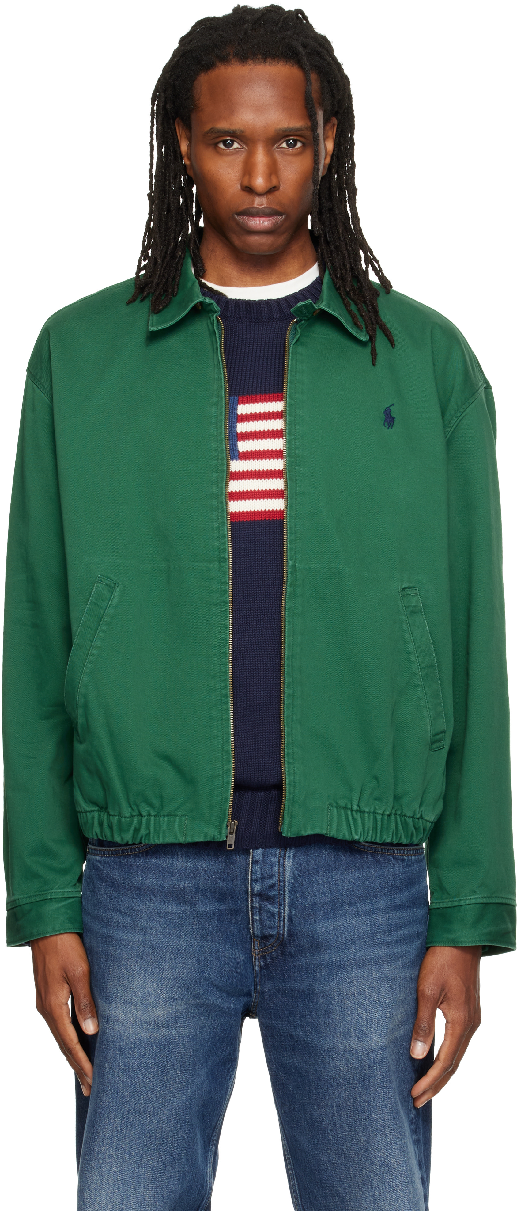 Polo Ralph Lauren: Green 'The Big Bayport' Jacket | SSENSE