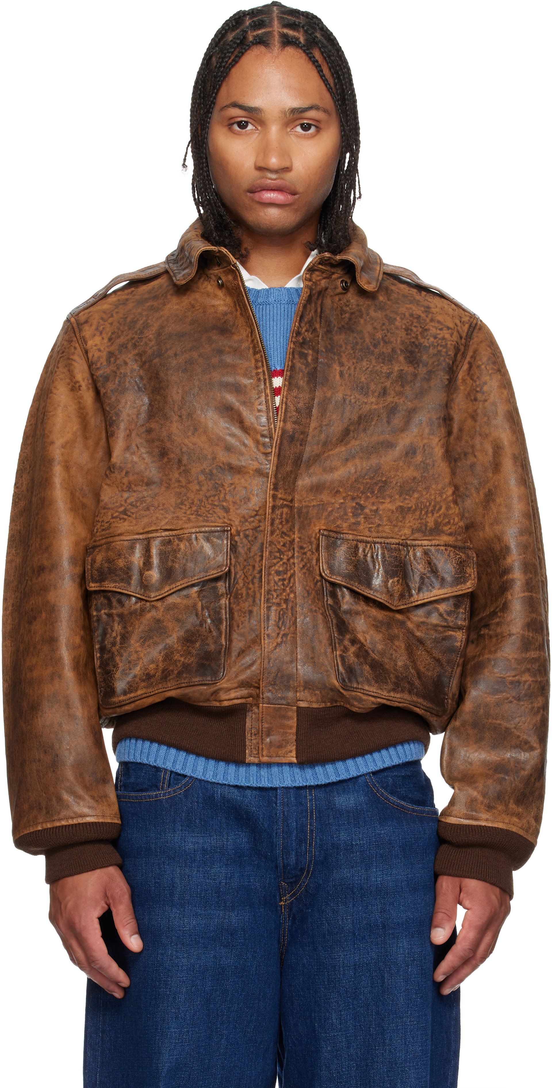 Polo Ralph Lauren - Brown Leather Flight Jacket