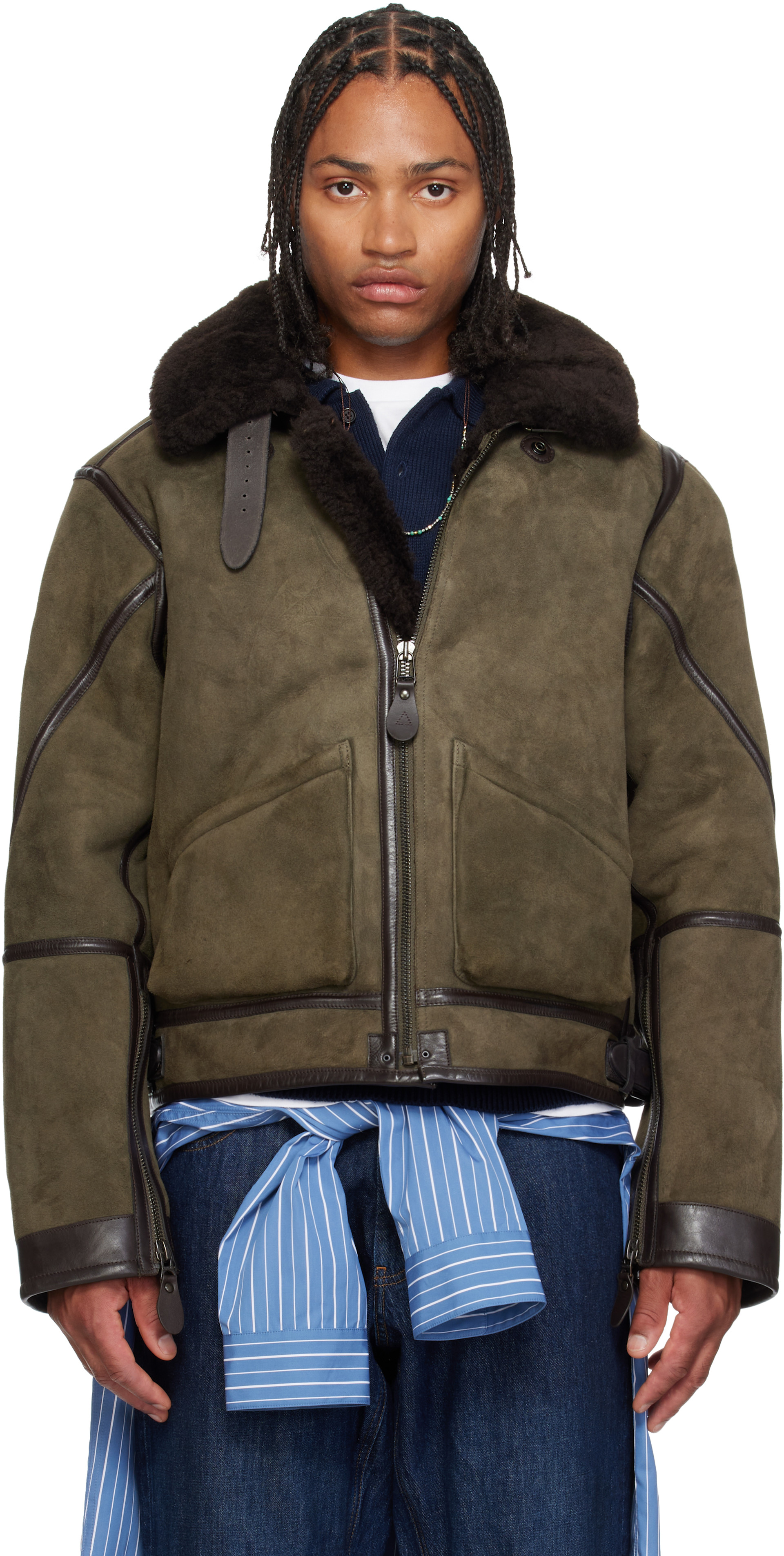 Polo Ralph Lauren - Khaki Shearling Flight Jacket