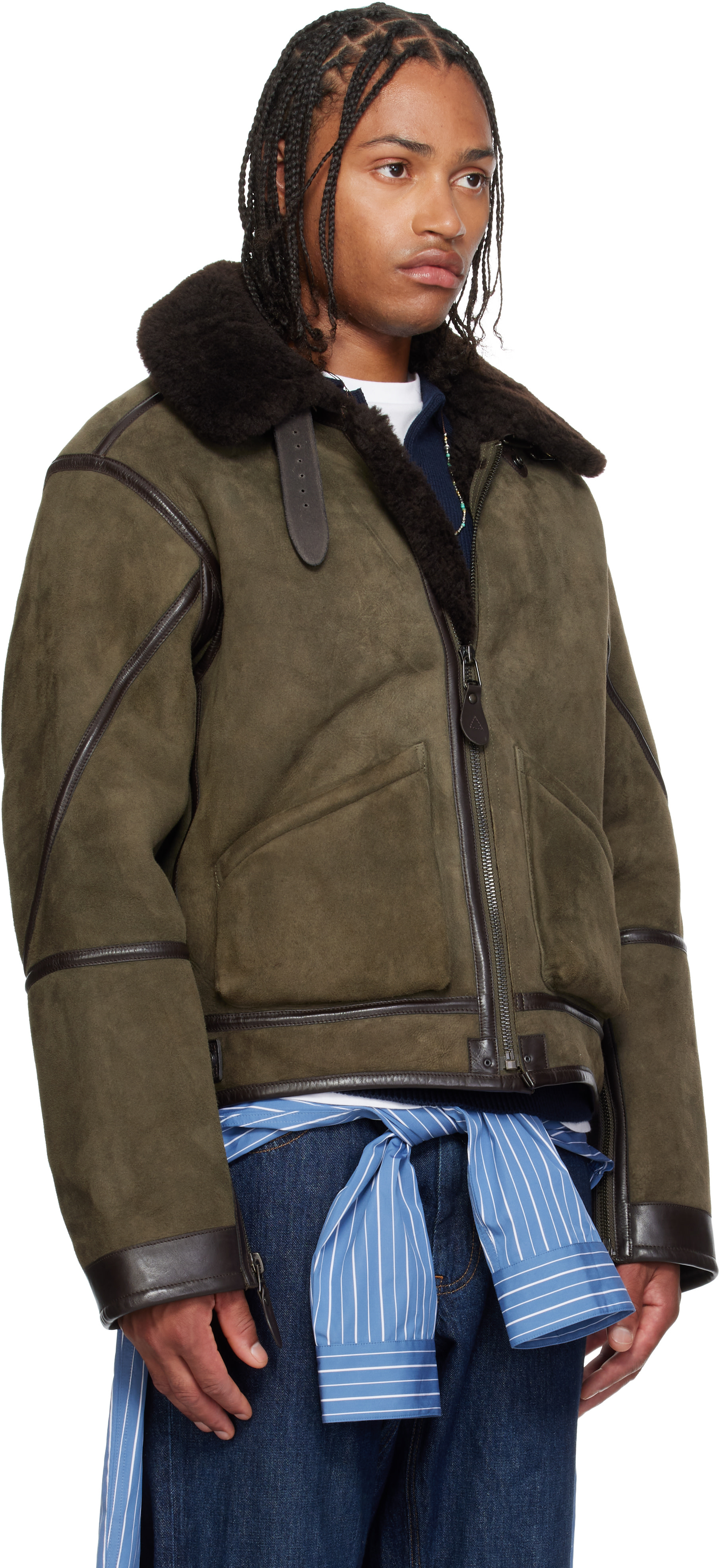 Polo Ralph Lauren - Khaki Shearling Flight Jacket