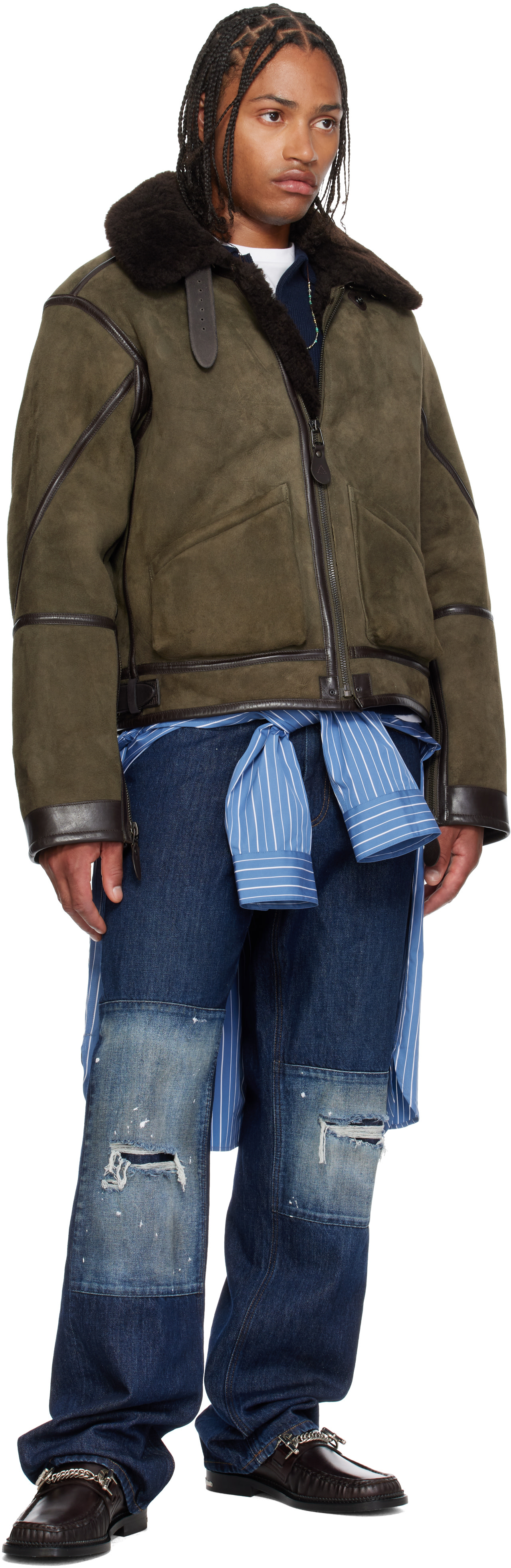 Polo Ralph Lauren - Khaki Shearling Flight Jacket