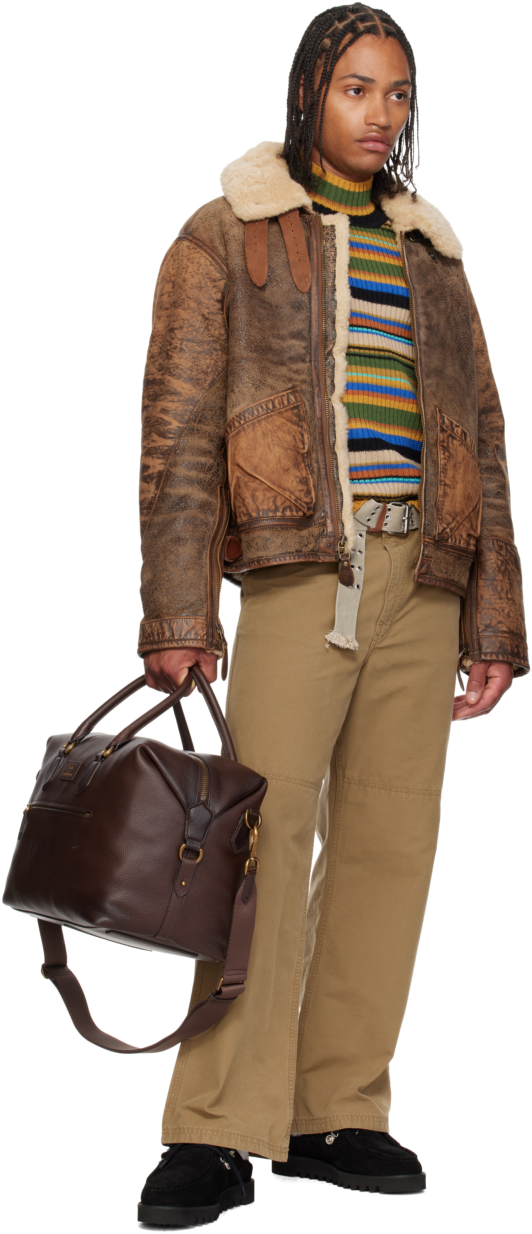 Polo Ralph Lauren - ブラウン シアリング ボンバージャケット
