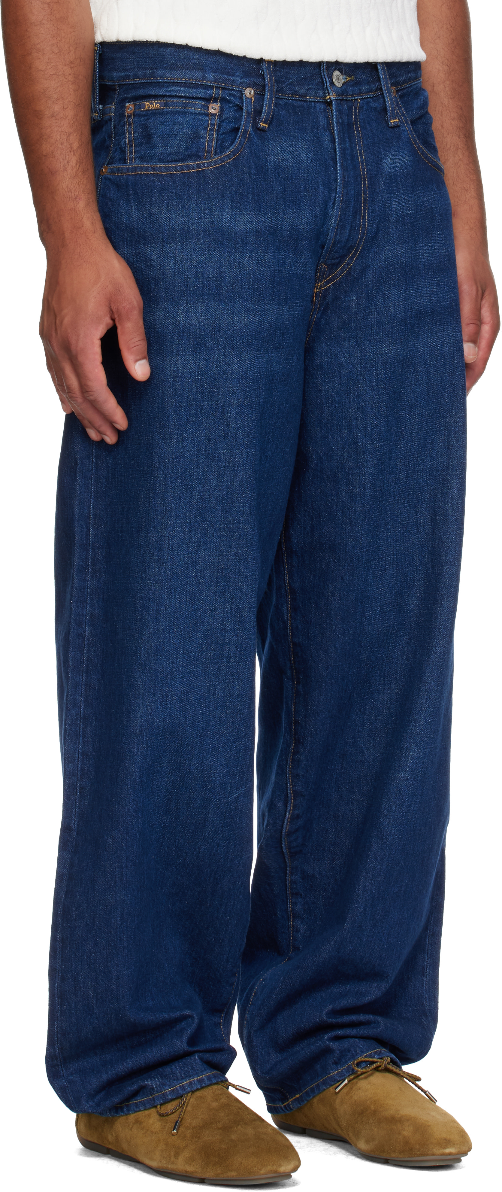 Polo Ralph Lauren: Blue Rivington Relaxed Jeans | SSENSE Polo Ralph Lauren: Blue Rivington Relaxed Jeans | SSENSE