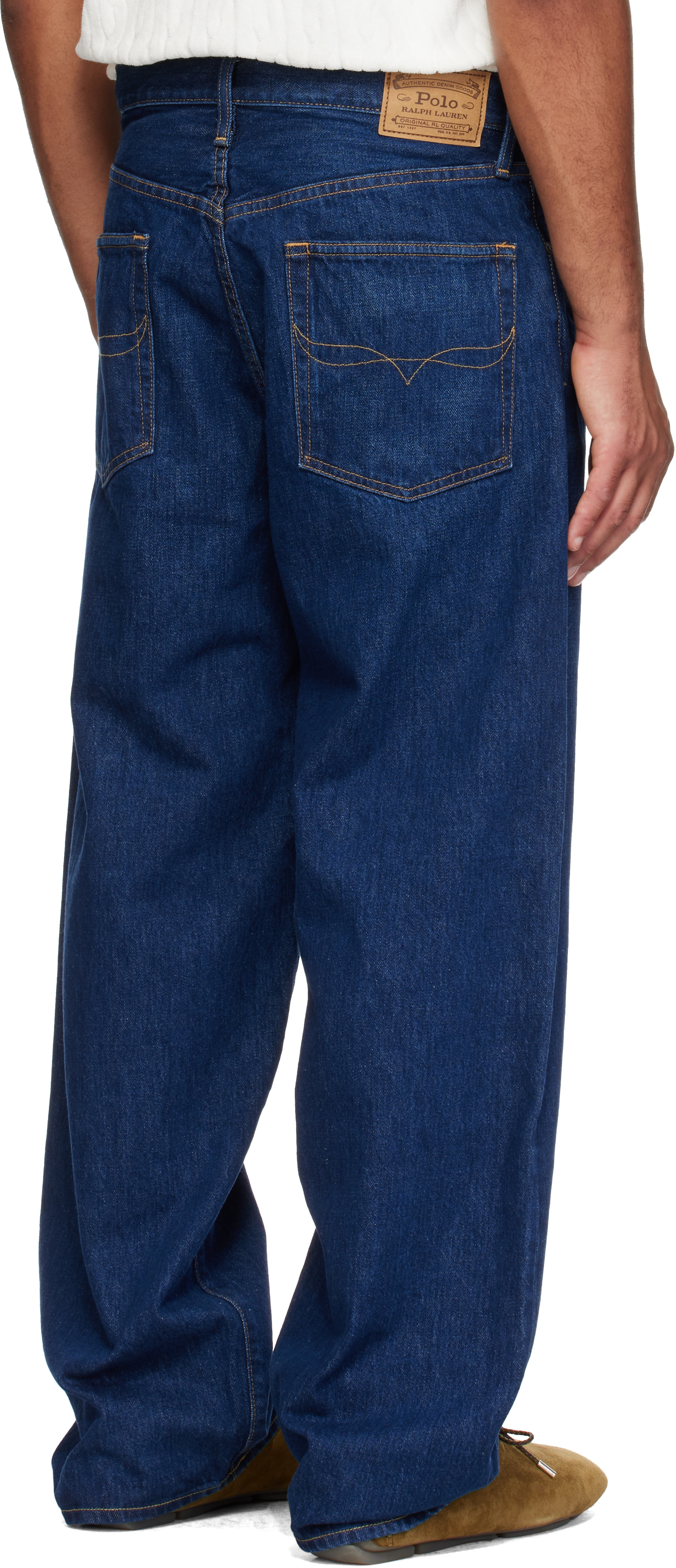 Polo Ralph Lauren: Blue Rivington Relaxed Jeans | SSENSE