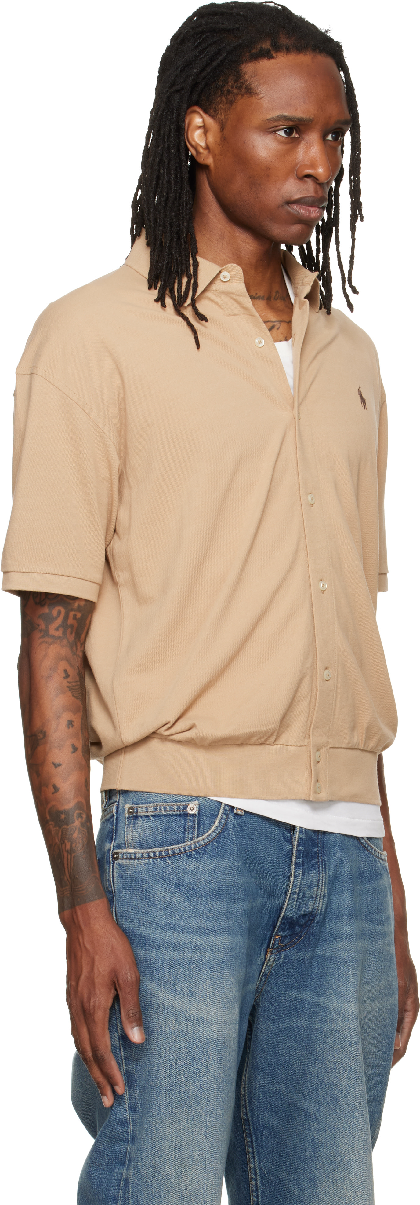 Polo Ralph Lauren: ベージュ Collared Sport 半袖シャツ | SSENSE 日本