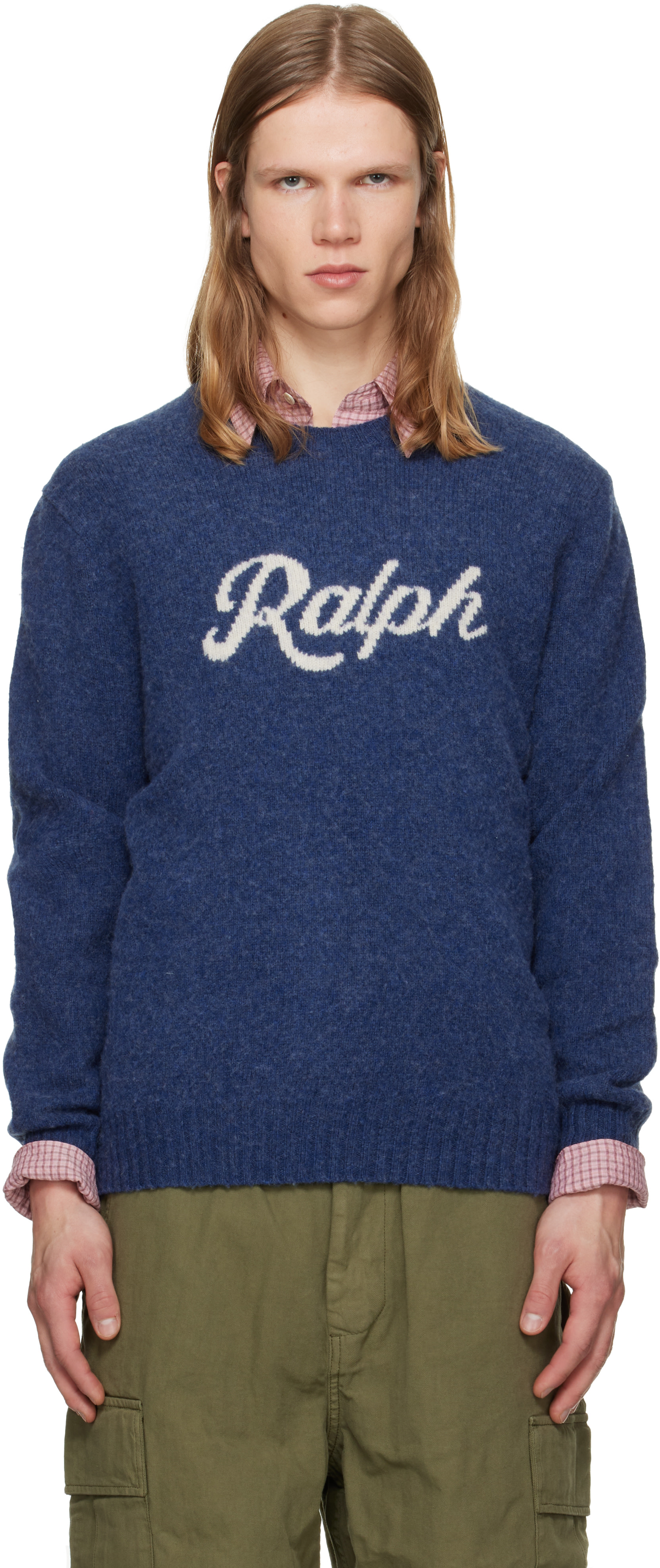 Polo Ralph Lauren - Pull bleu à logo