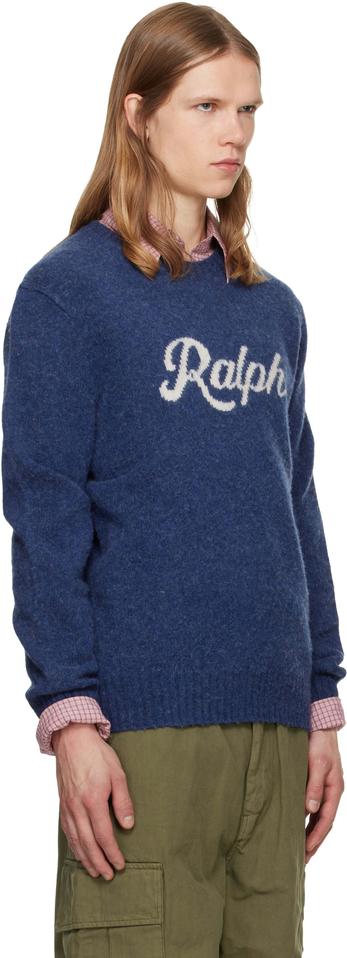 Polo Ralph Lauren - Pull bleu à logo
