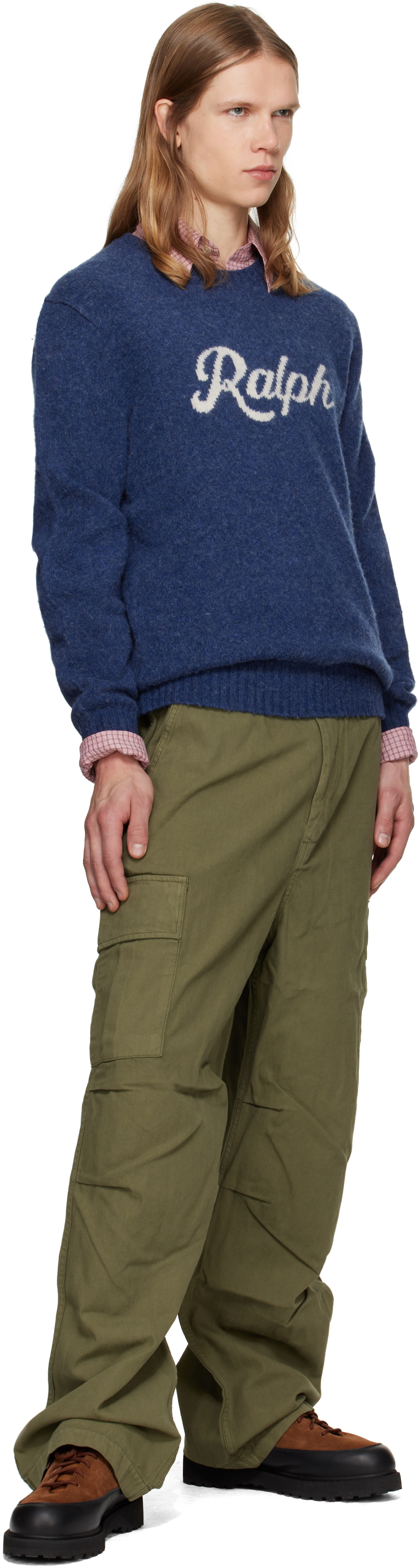 Polo Ralph Lauren - Pull bleu à logo