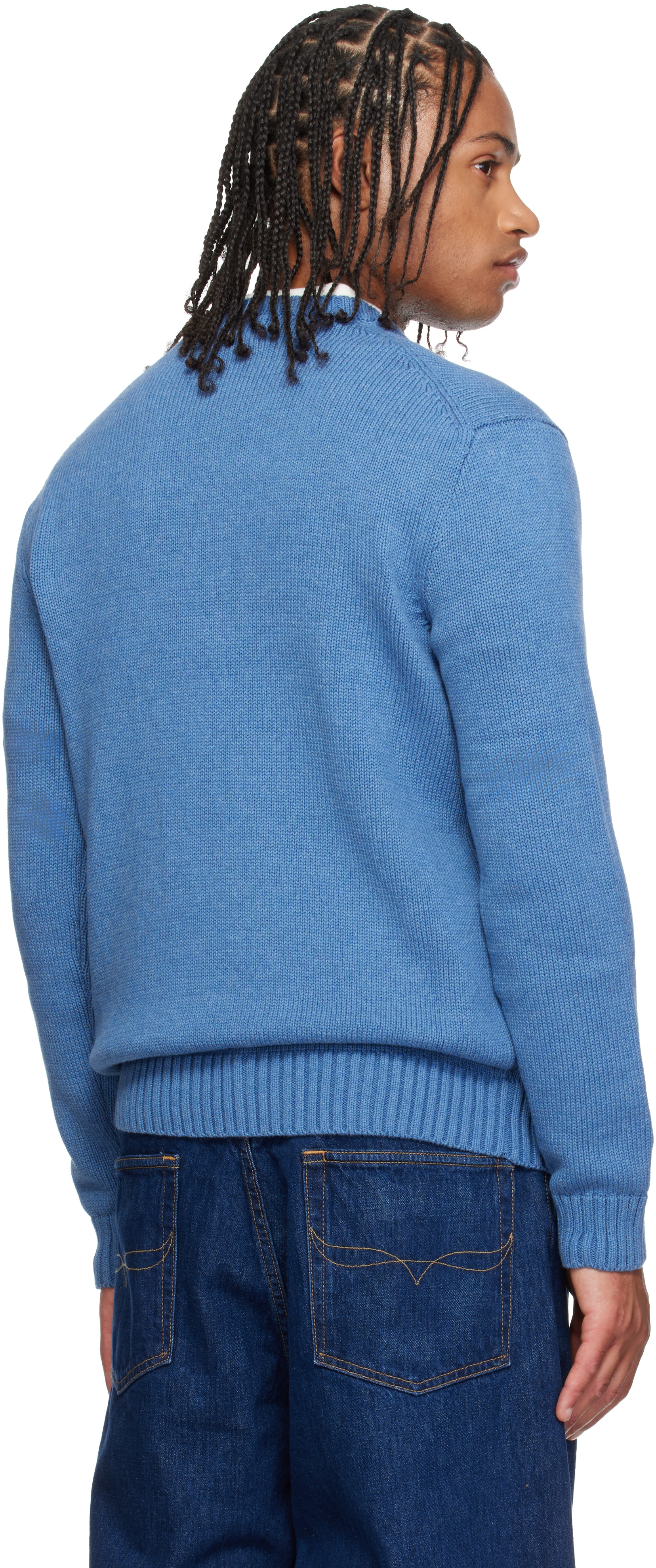 Polo Ralph Lauren - Pull bleu à image de drapeau
