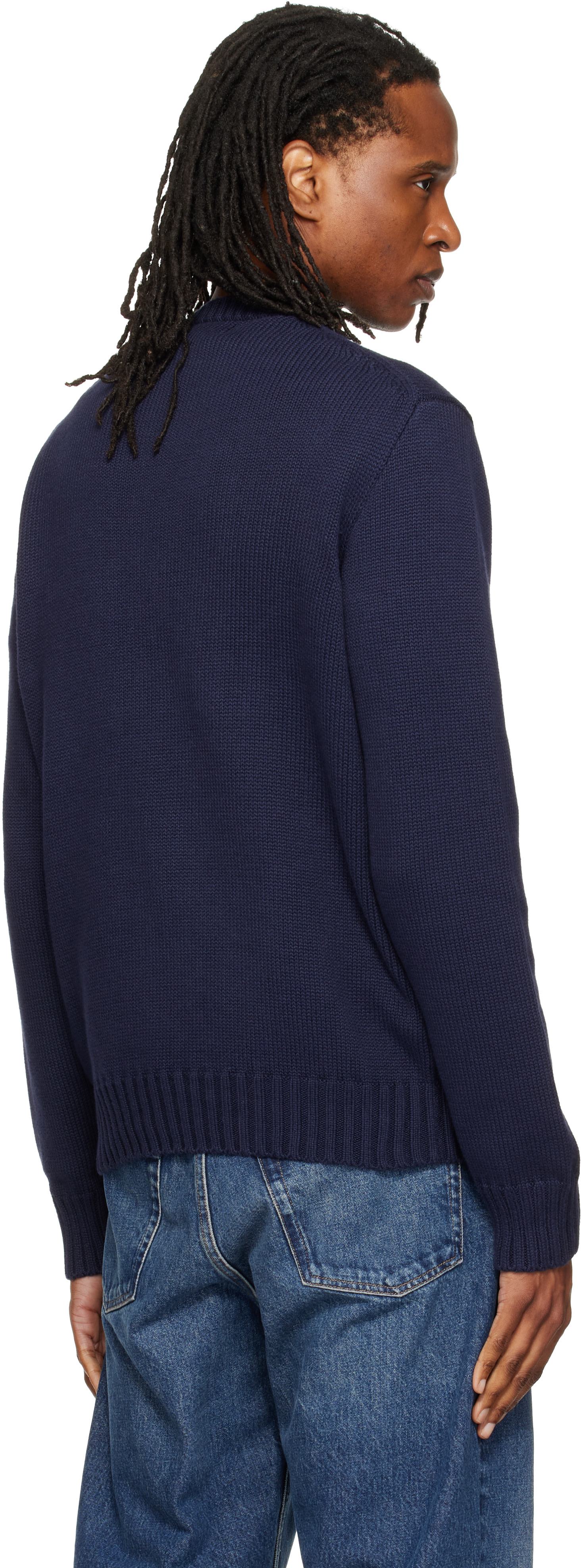 Polo Ralph Lauren: Navy 'The Iconic Flag' Sweater | SSENSE
